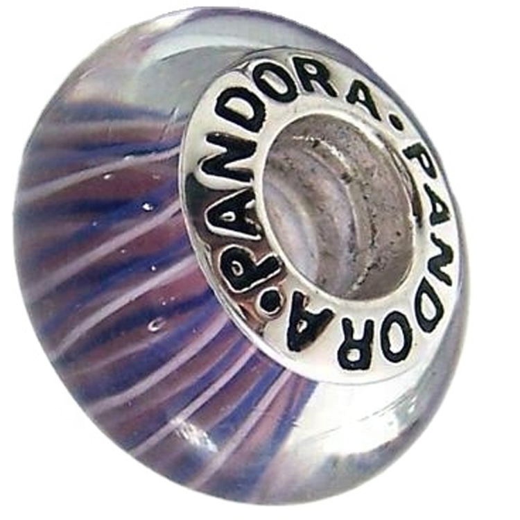 925 Sterling Silver Charms Crystal Lampwork & Gler Blue Zh123 Aigs Af ZH 15