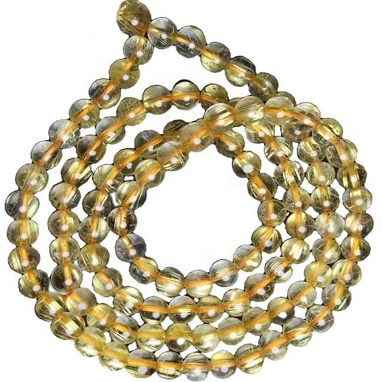 گولڊن رٽيلٽ کوارٽز 7 ايم ايم بيڊس ڪنگڻ جي وڏي مقدار ۾ ٺاهيندا آهن 17