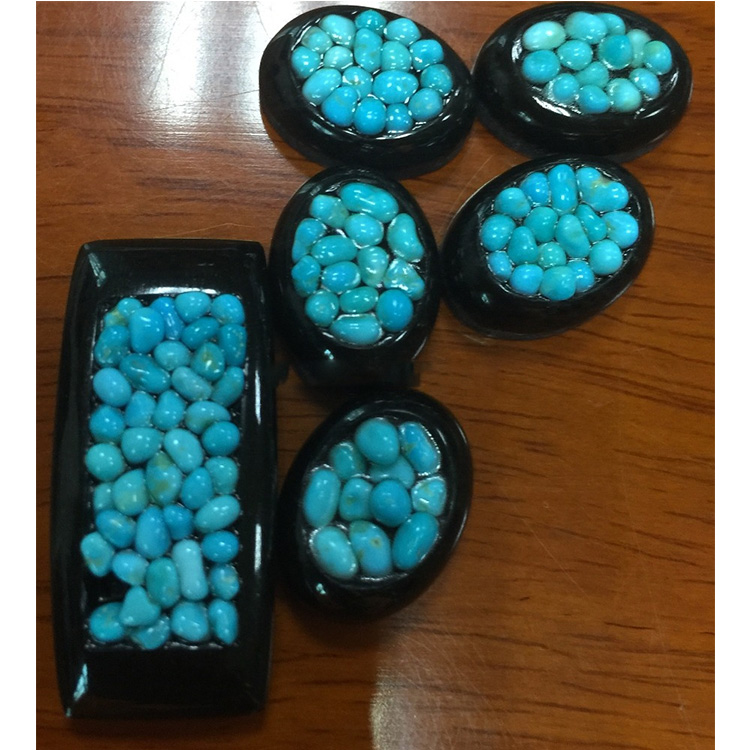 ien side Turquoise Mosaic Oare grutte is Opal Mosaic CabochOn 6