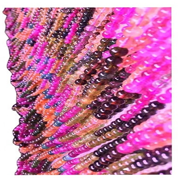 Natuerlike Tourmaline Rubellite rûne kralen ketting sieraden 13