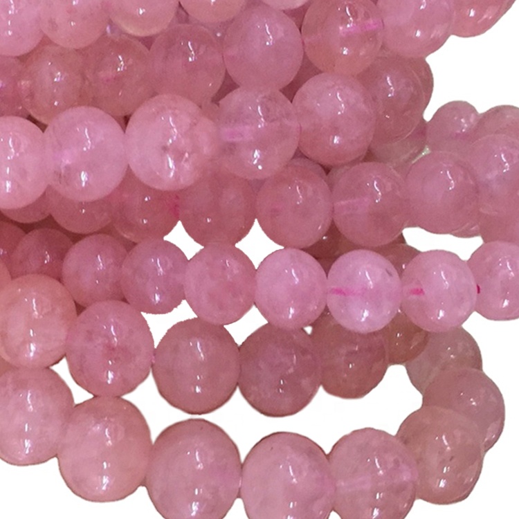 Barátság Gemstone karkötő készlet rózsa kvarc női karkötő rózsaszín rózsa karkötő 9