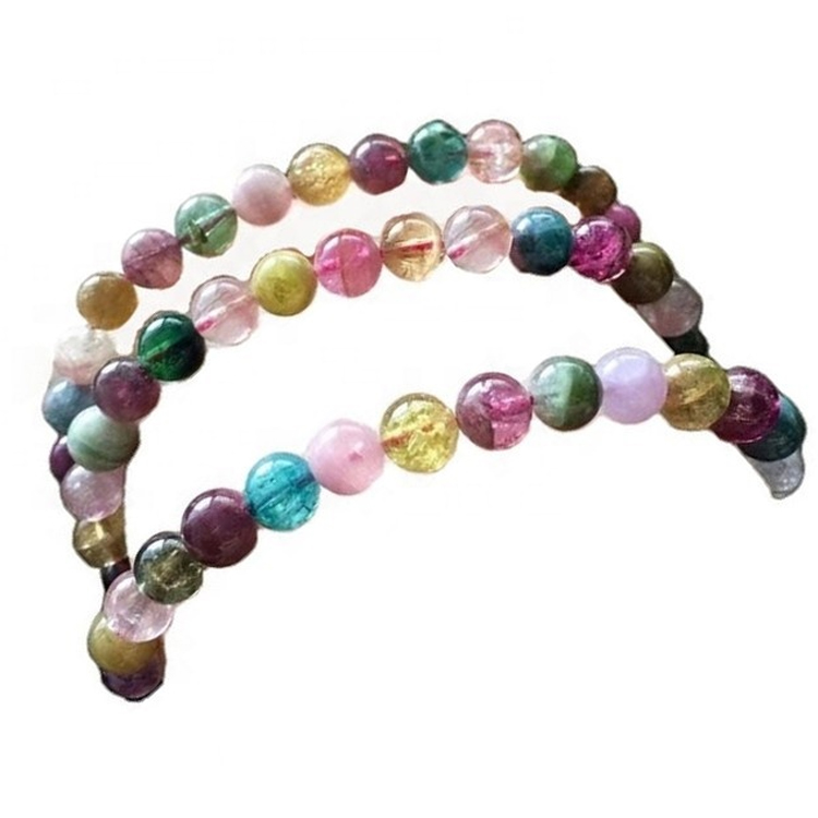 Multi Tourmaline Beads Hilir Batu Batu Permata Longgar 2