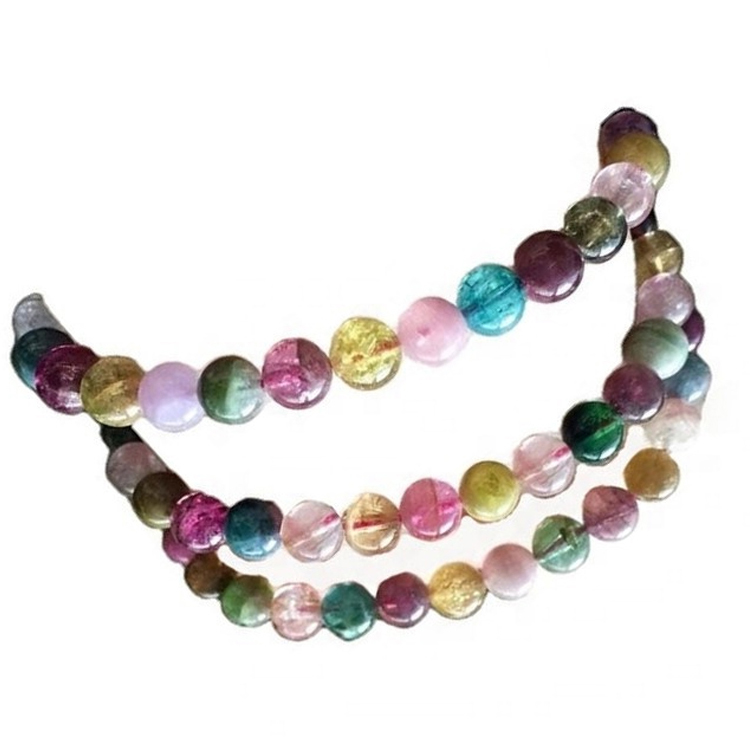 Multi Tourmaline Beads Hilir Batu Batu Permata Longgar 4