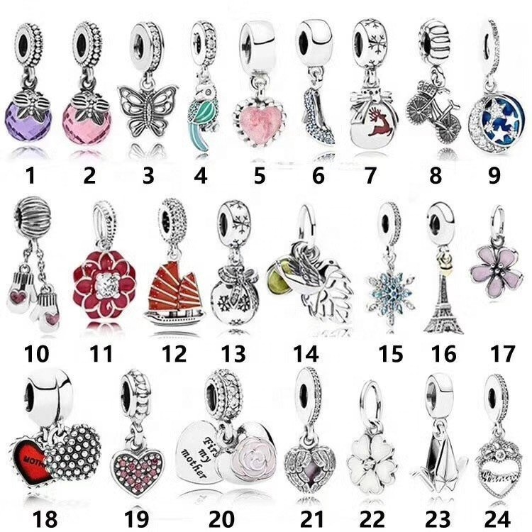 New and feshene 1pc Charm Boads Fit molaetsa oa bracelelet 9