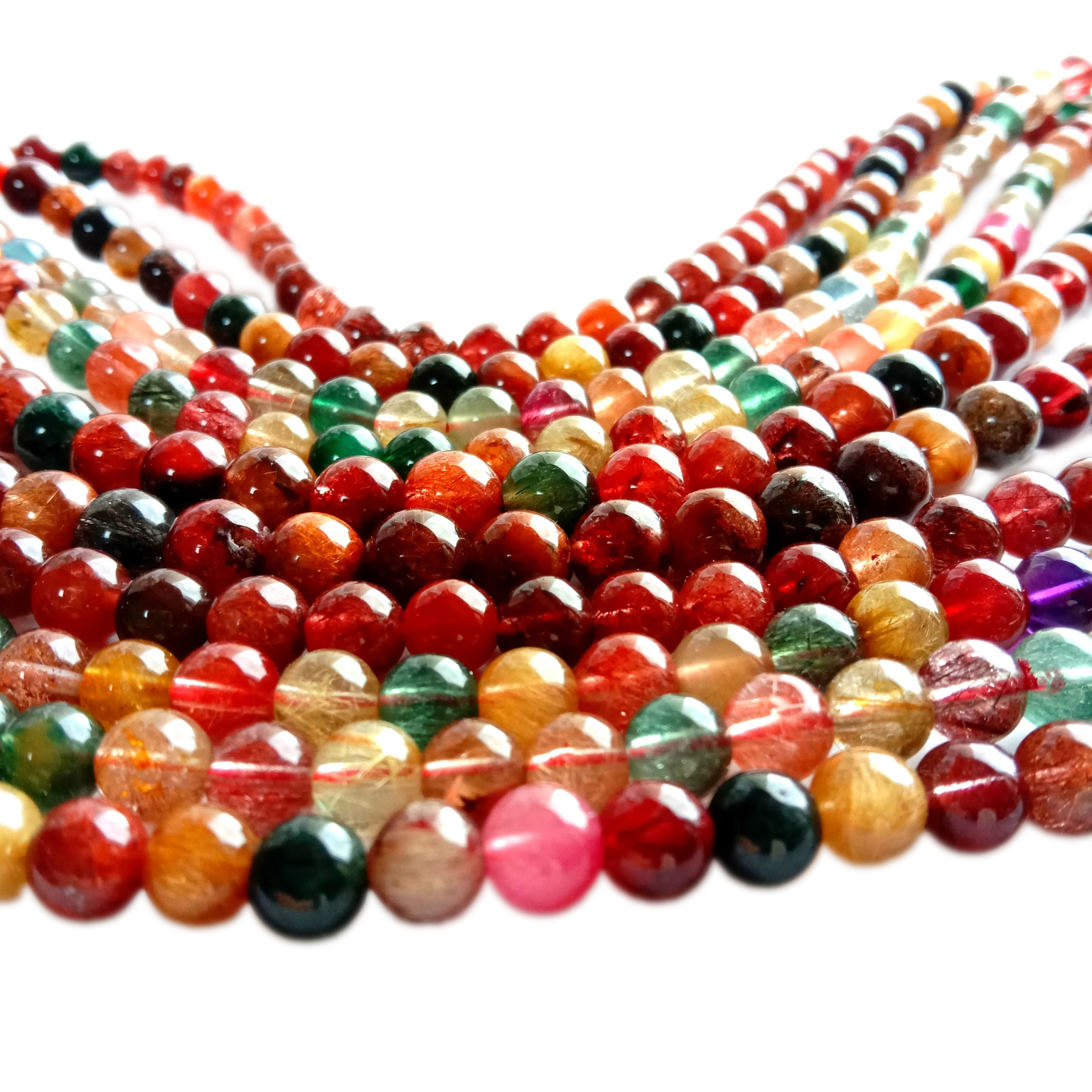 עכט נאַטירלעך קופּער פאַרביק רוטילאַטעד קוואַרץ קריסטאַל קאַץ אויג קלאָר גאָלד רוטילאַטעד קייַלעכיק קרעלן 13