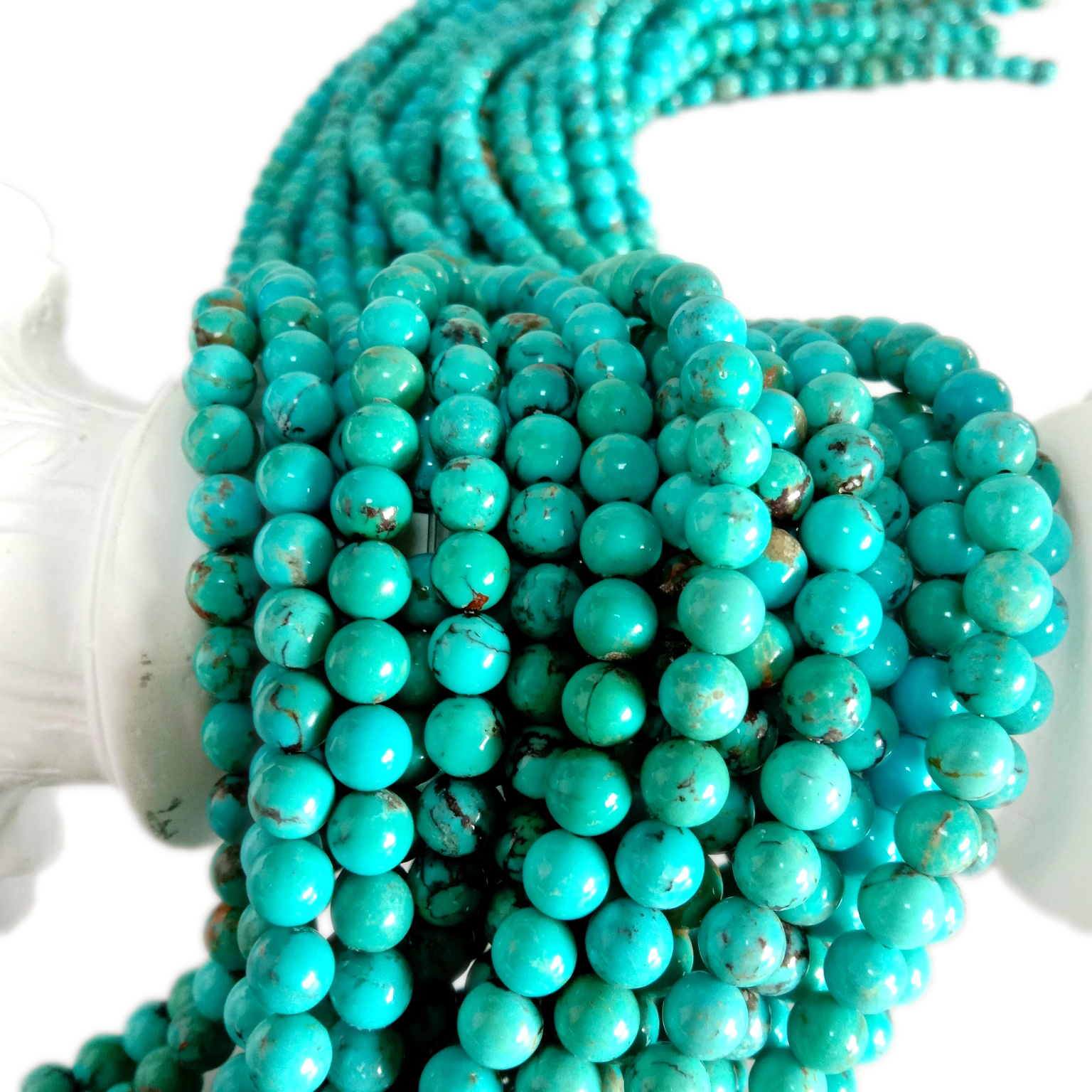 Turquoise Polished Smooth Loose Round Smooth Blue Turquoise Round Loose Bead 11