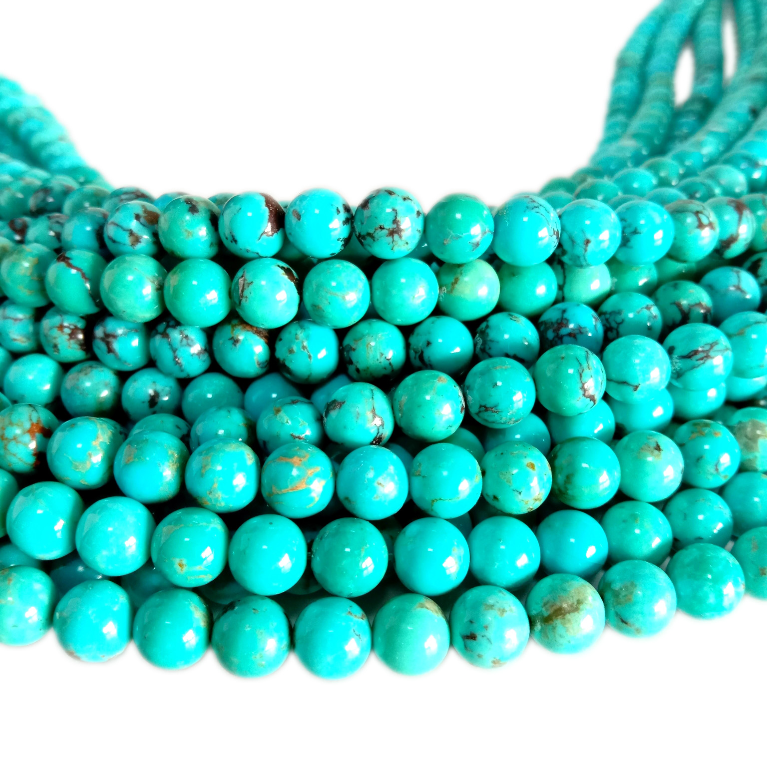 Turquoise Polished Smooth Loose Round Smooth Blue Turquoise Round Loose Bead 13