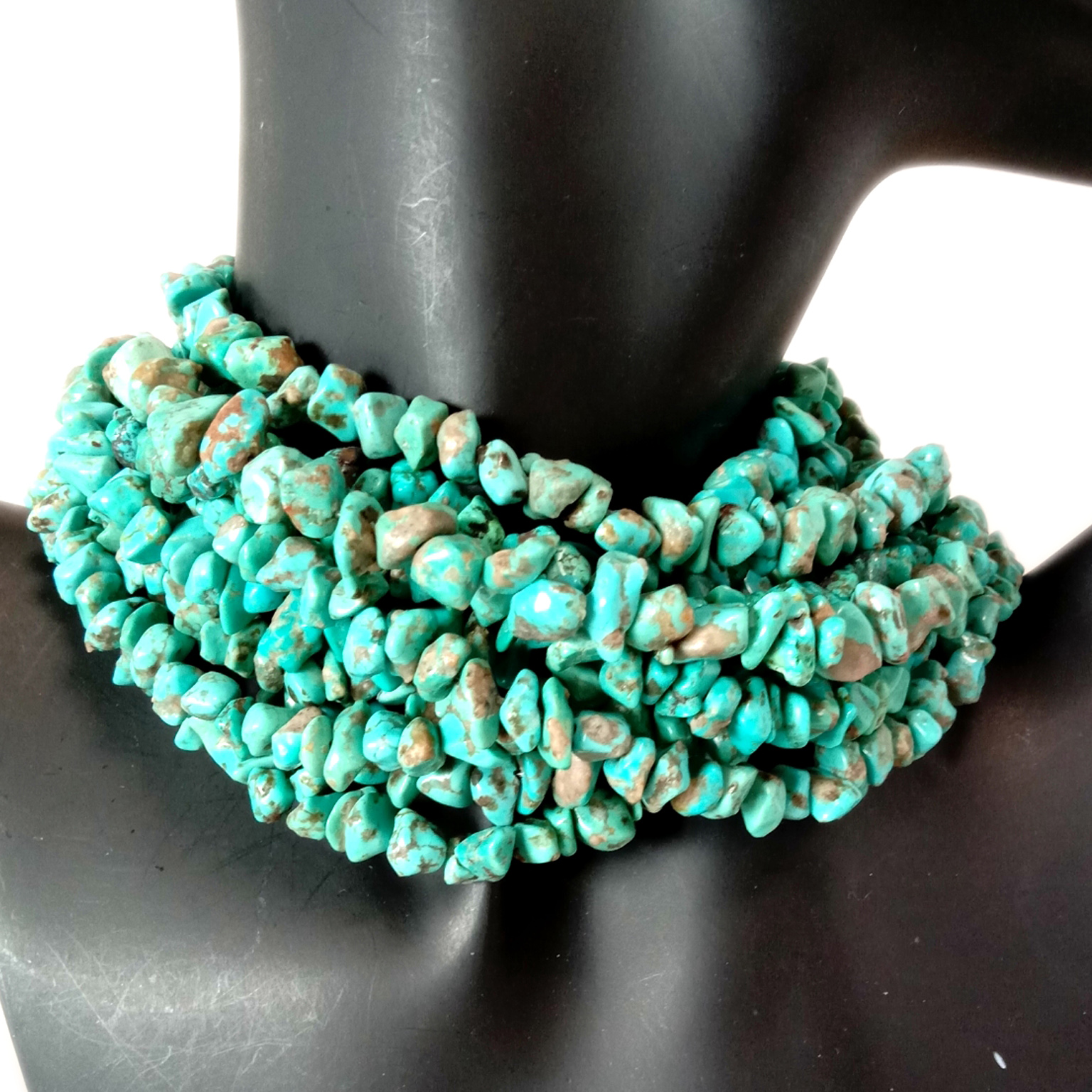 Turquoise raw making wedding necklace seed turquoise necklaces 8