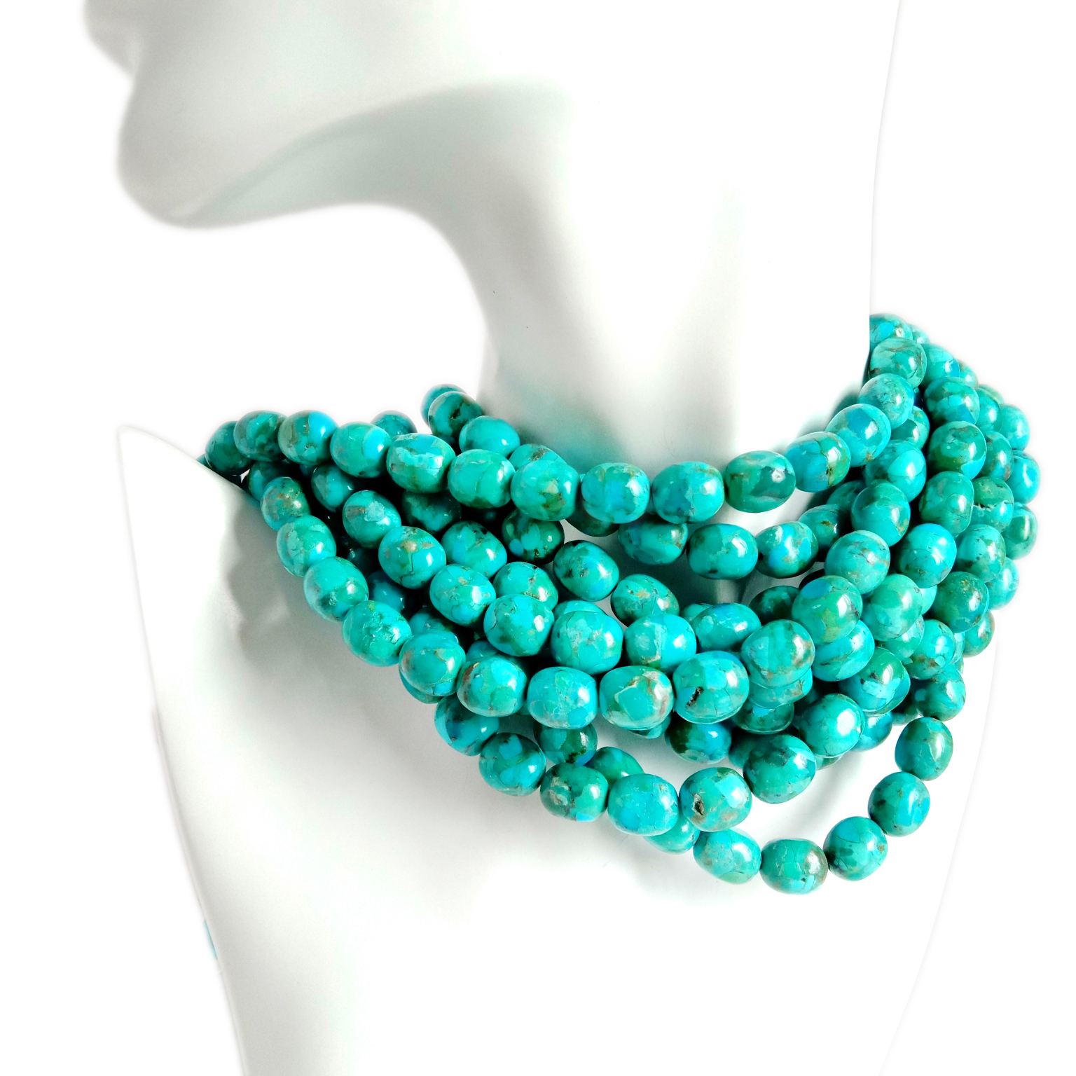 Perles Howlite Turquoise lisses, 16 pouces, prix de gros 9