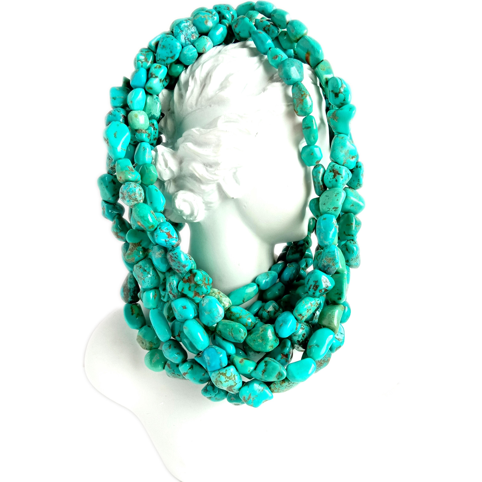 Natural Turquoise Beads Genuine Turquoise Smooth Rough Rondelle Nugget Chip 8