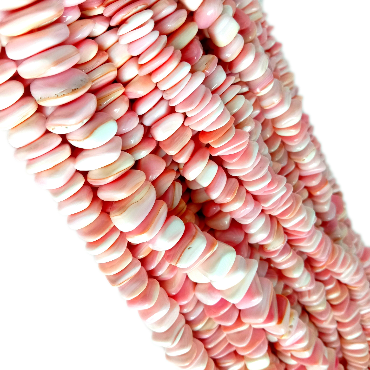 Tiny Pink Drilled Snail Shells making necklace 12