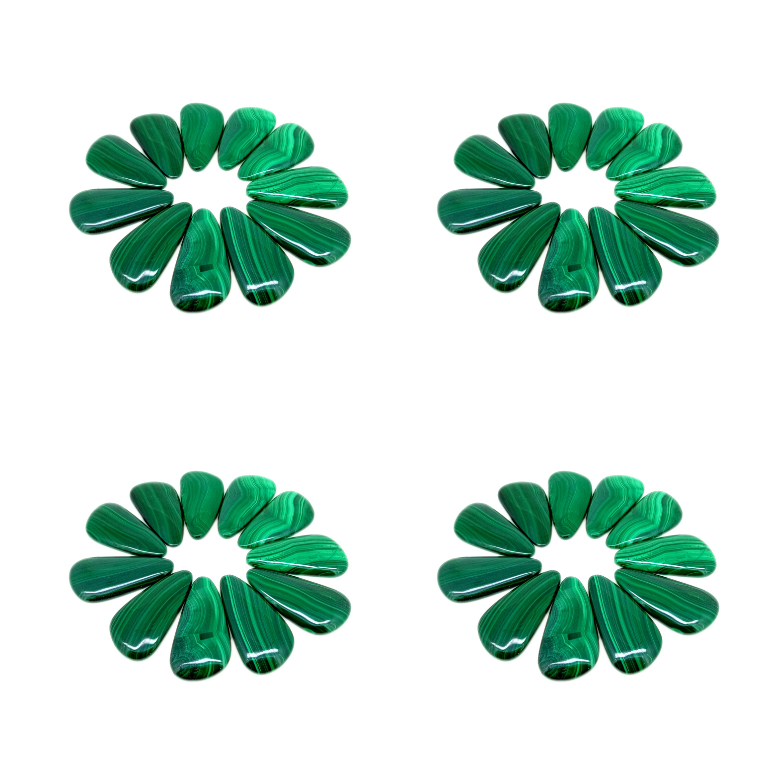 Kalîteya Top Malachite Cabochon Loose Stone Lot Wire Wrap Making Jewelry 12