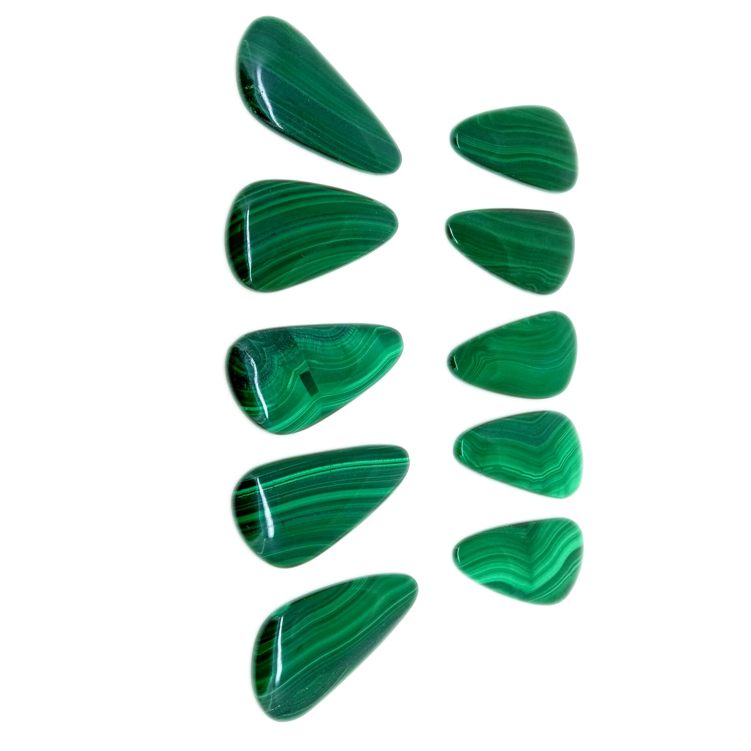 Kalîteya Top Malachite Cabochon Loose Stone Lot Wire Wrap Making Jewelry 11