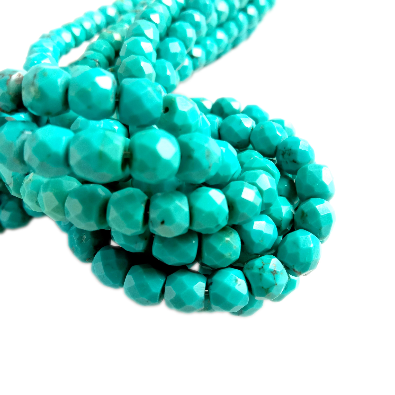 Lejoe la Lejoe la Mofumahali Turquoise Kereiti ea 3A E Faceted Round 6mm Lifaha Tse Lokolohileng 11