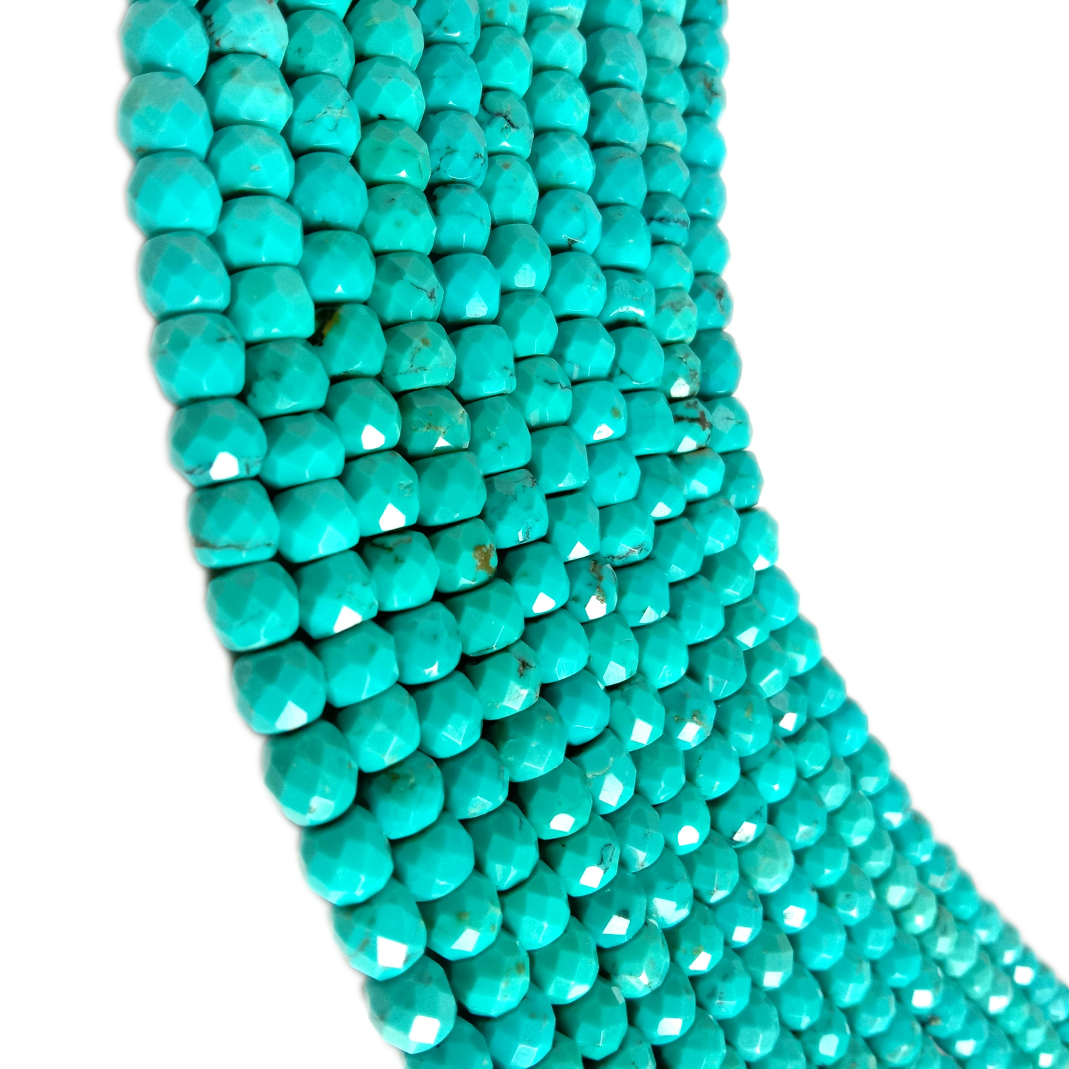 Lejoe la Lejoe la Mofumahali Turquoise Kereiti ea 3A E Faceted Round 6mm Lifaha Tse Lokolohileng 13