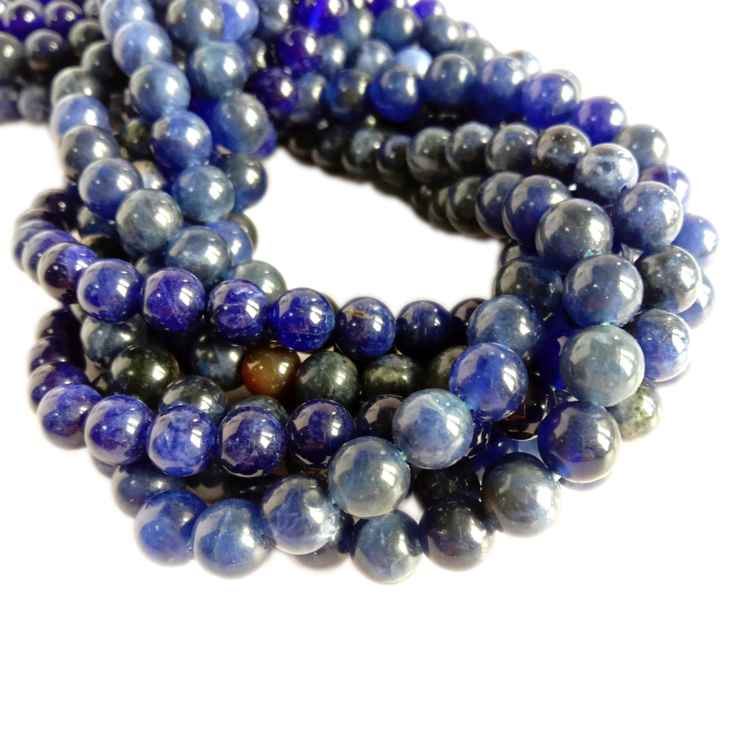 Sodalite Beads Grade 3A Genuine Natural Gemstone Round Loose Beads Bulk Lot Options 12