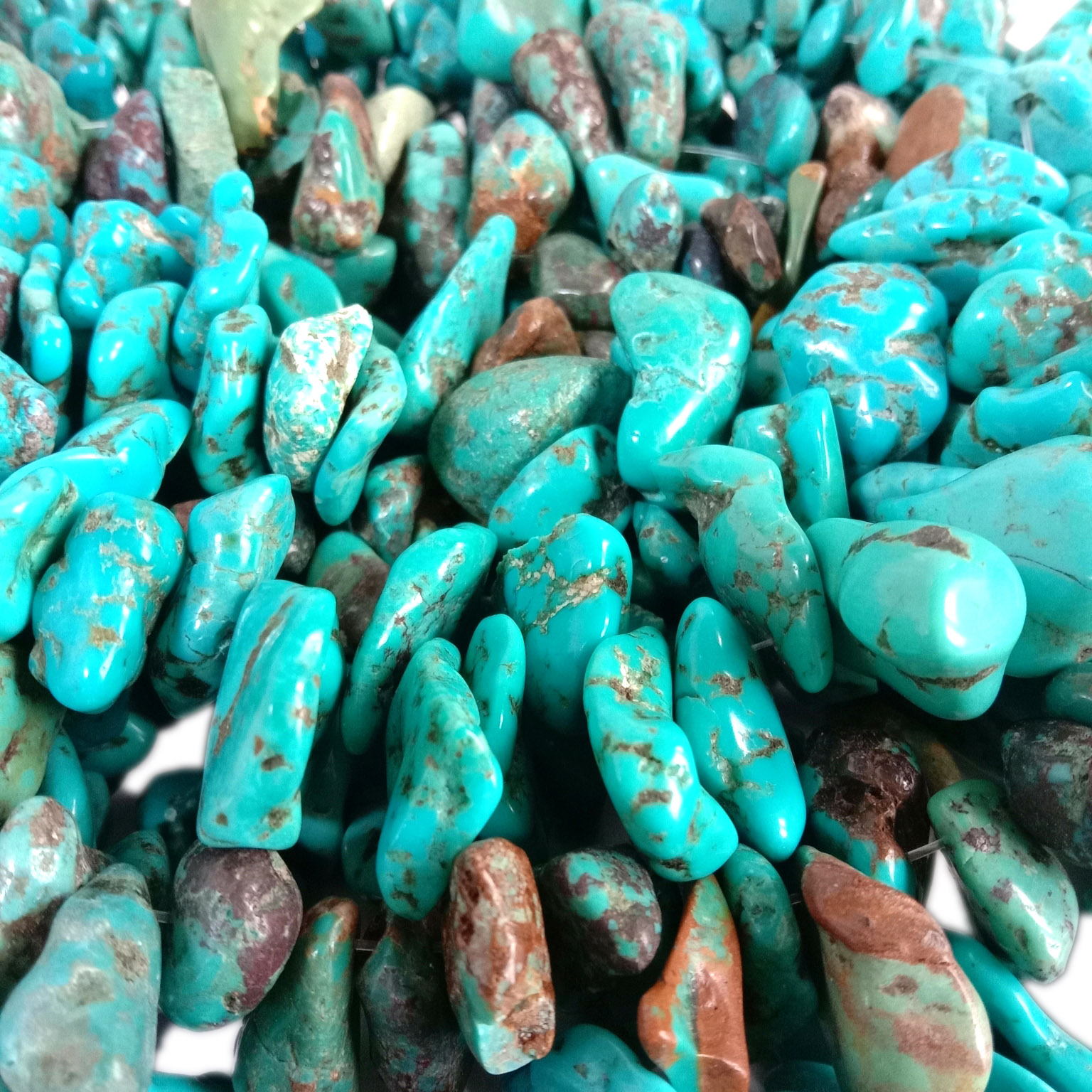 യഥാർത്ഥ ടർക്കോയ്സ് മുത്തുകൾ അയഞ്ഞ രത്ന മുത്തുകളിൽ നിന്ന് പരുക്കനായ അരിസോണ ടർക്കോയ്സ് 13