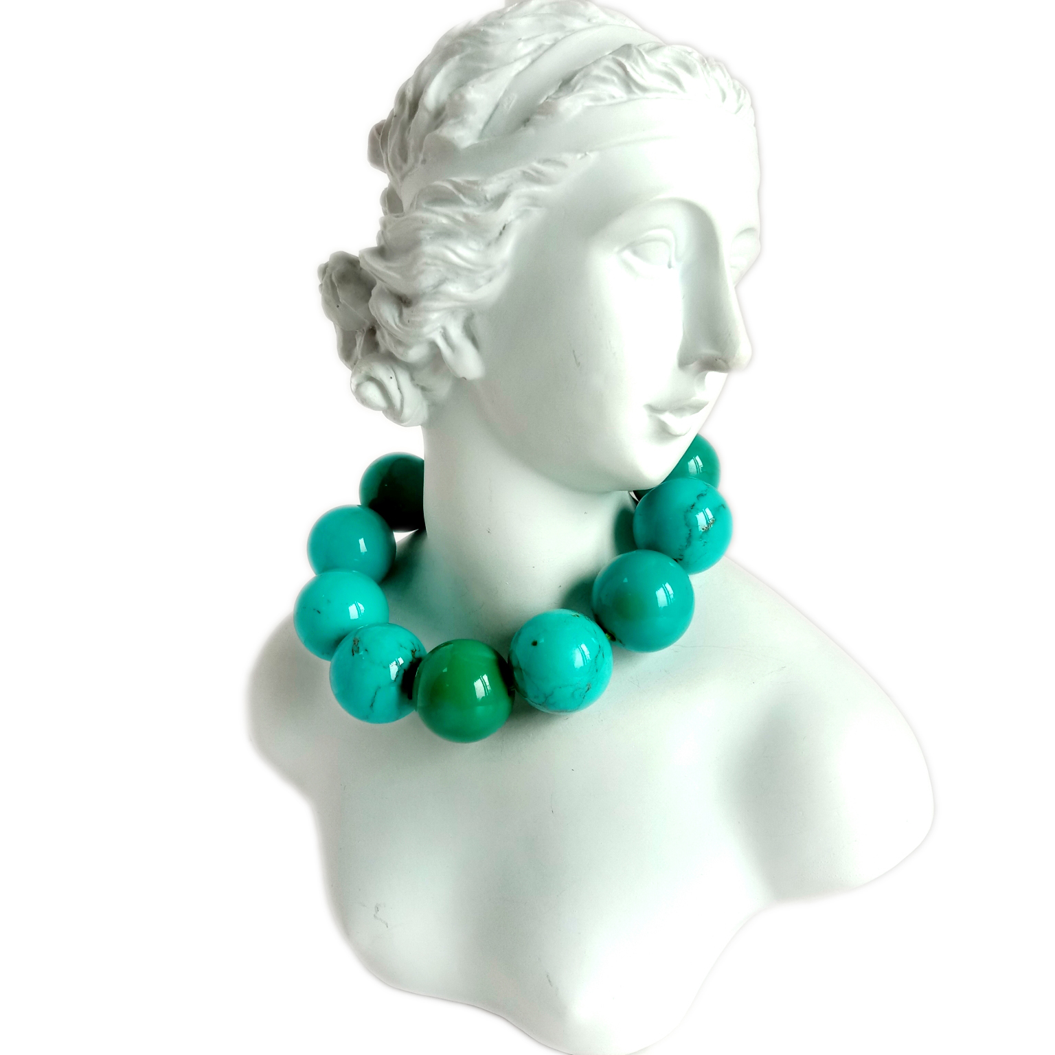 Turquoise Gemstone Beads blue 20mm round 9