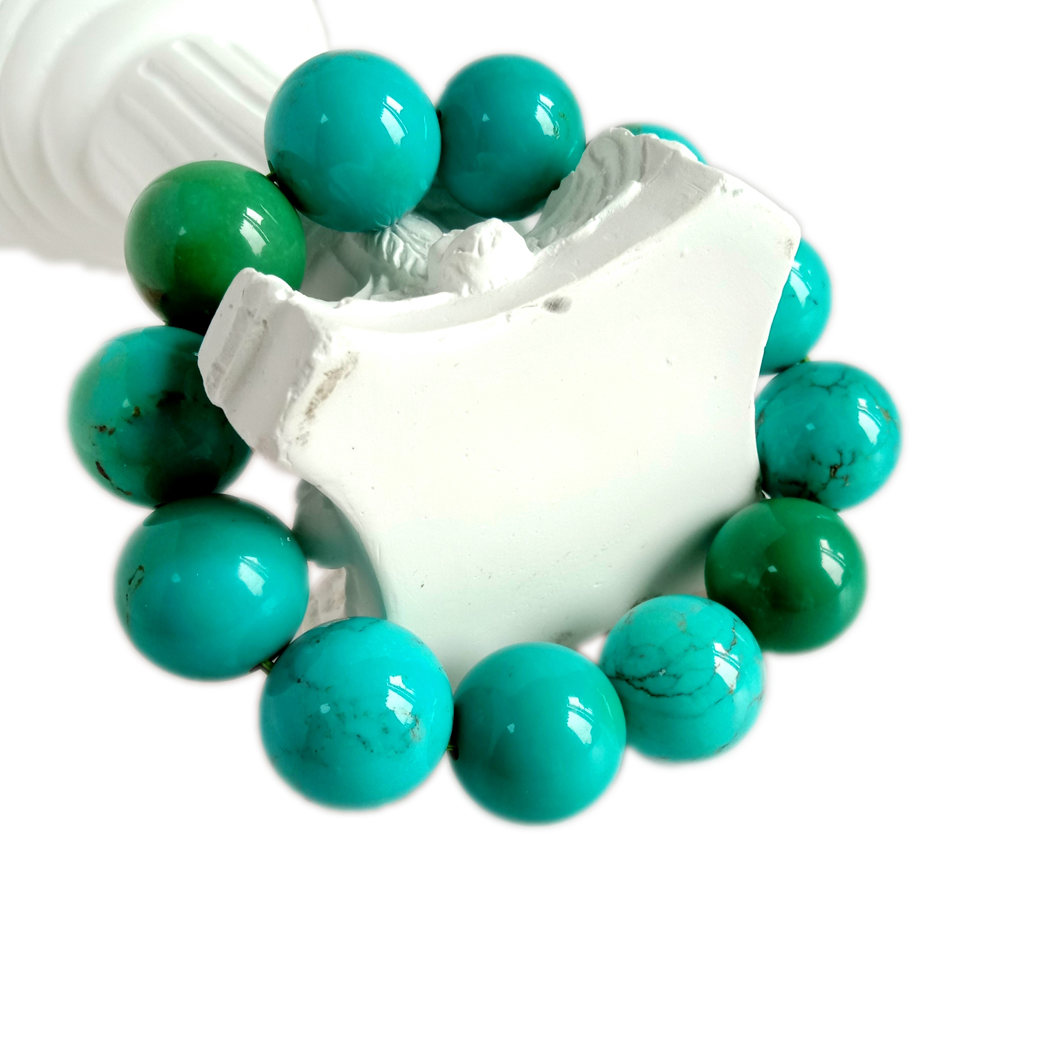 Turquoise Gemstone Beads blue 20mm round 12