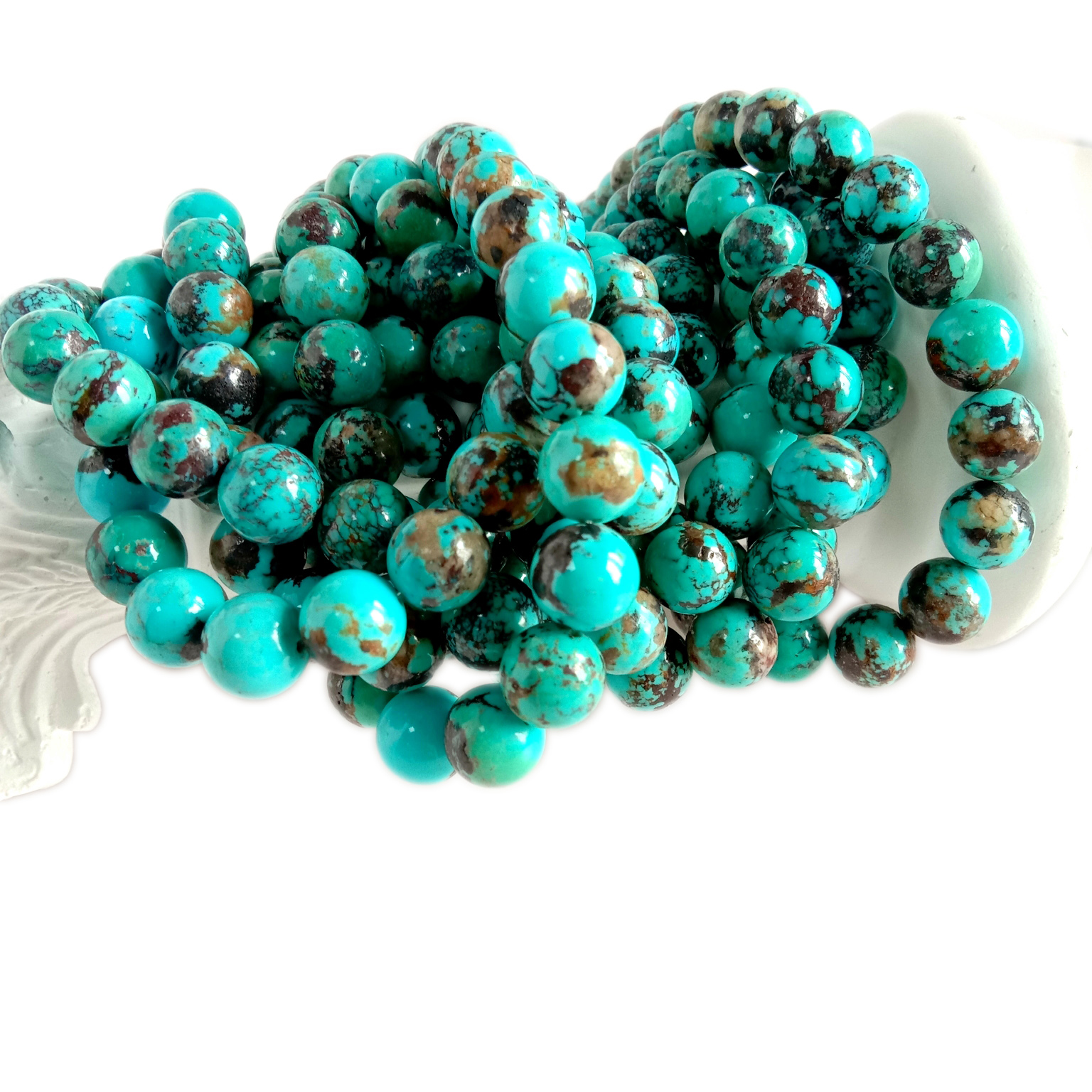 പ്രകൃതിദത്ത ടർക്കോയ്സ് വലിപ്പം 10mm ബ്യൂൾ നിറം 16 ഇഞ്ച് 11