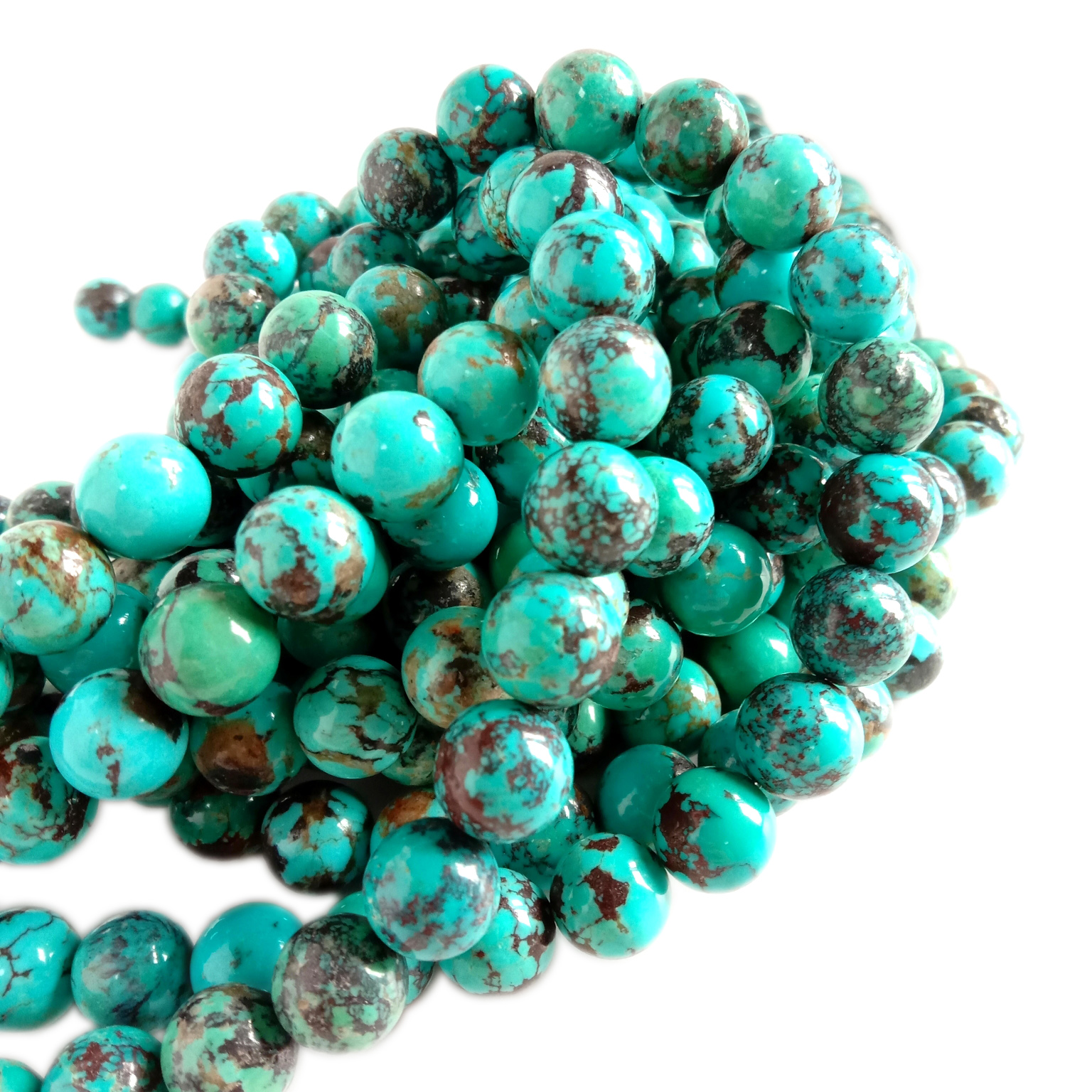 പ്രകൃതിദത്ത ടർക്കോയ്സ് വലിപ്പം 10mm ബ്യൂൾ നിറം 16 ഇഞ്ച് 13