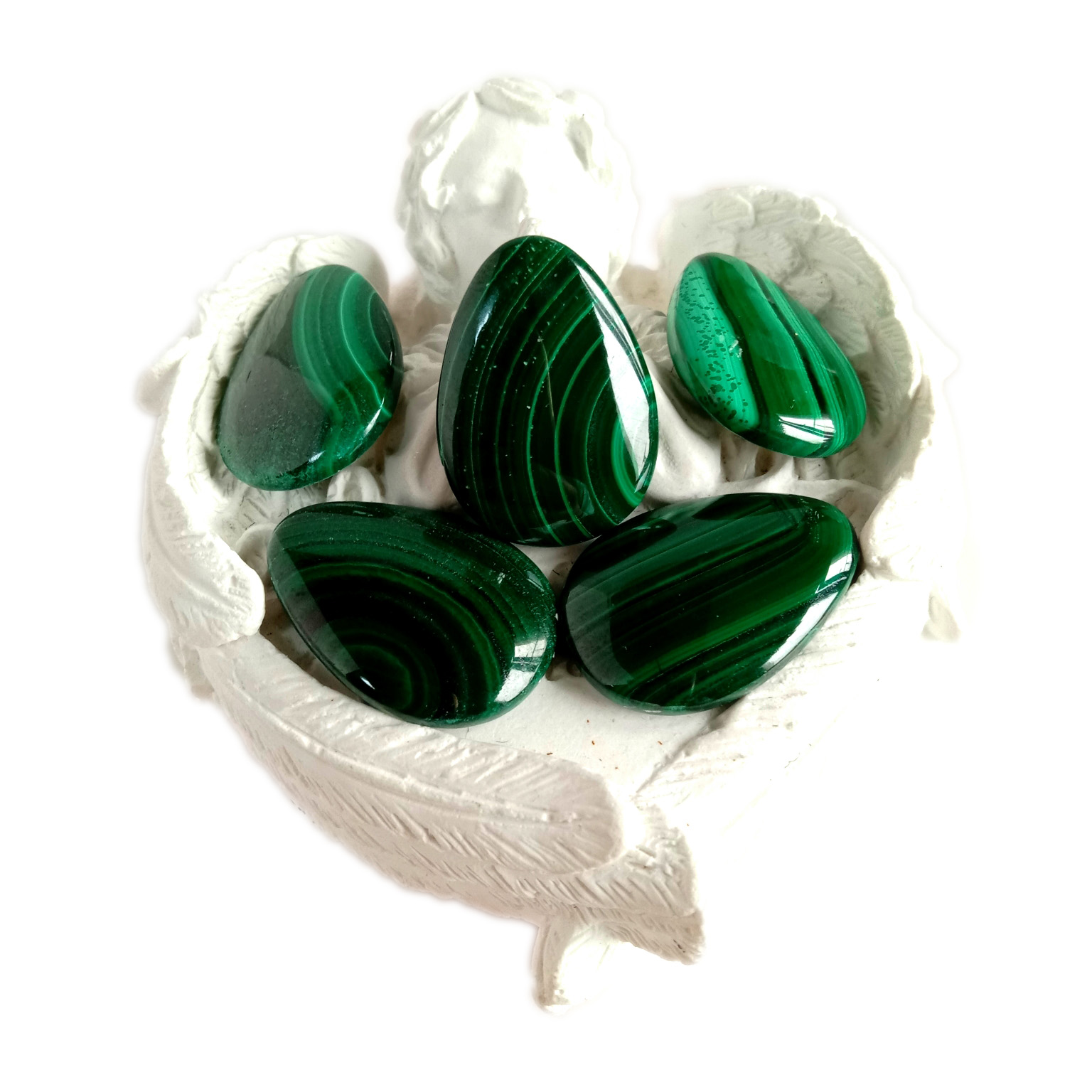 Malachite Alami Batu Permata Longgar Malachite Cabochon Bentuk Pir Membuat Perhiasan Taksi 9