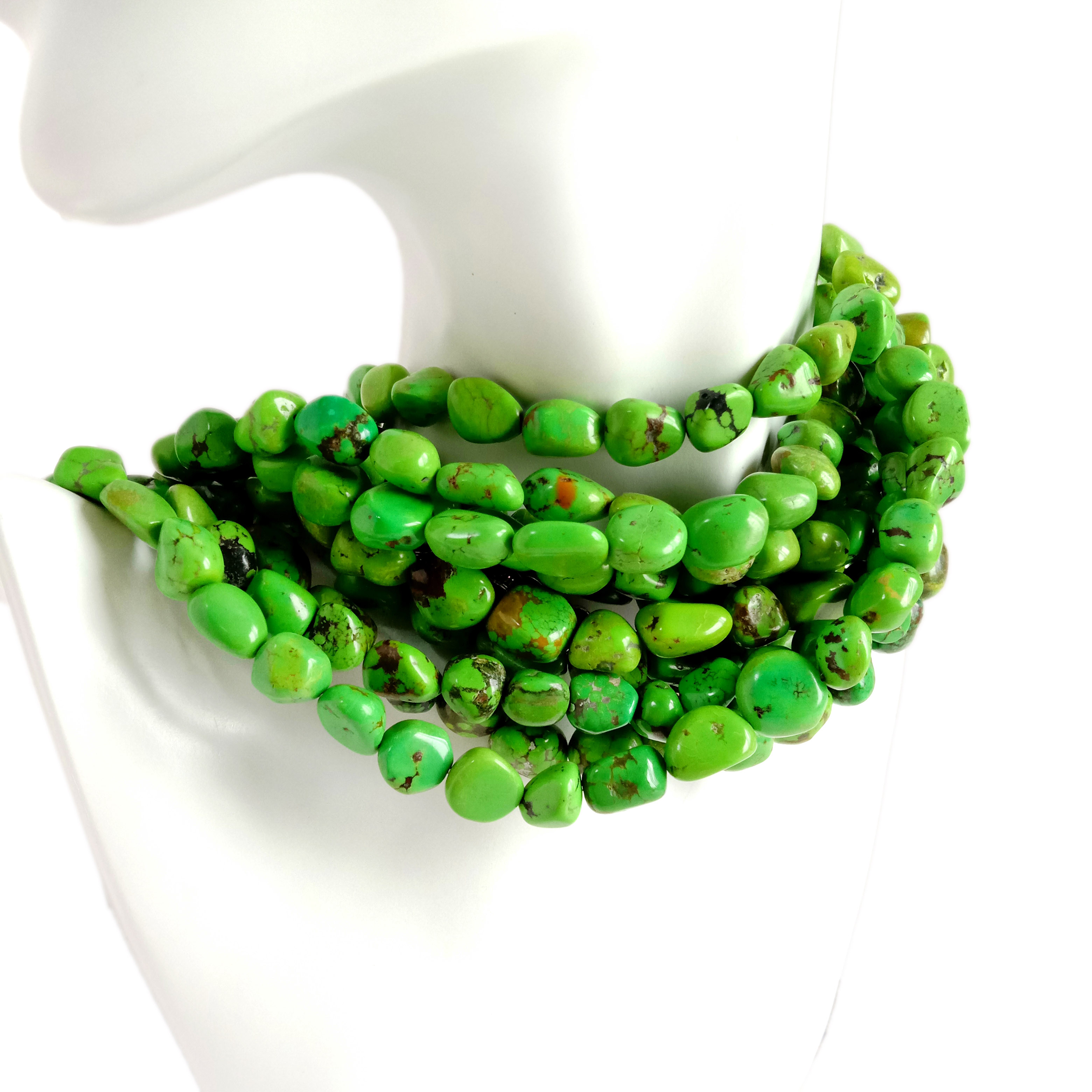 Prirodne zelene tirkizne perle od dragog kamenja 9