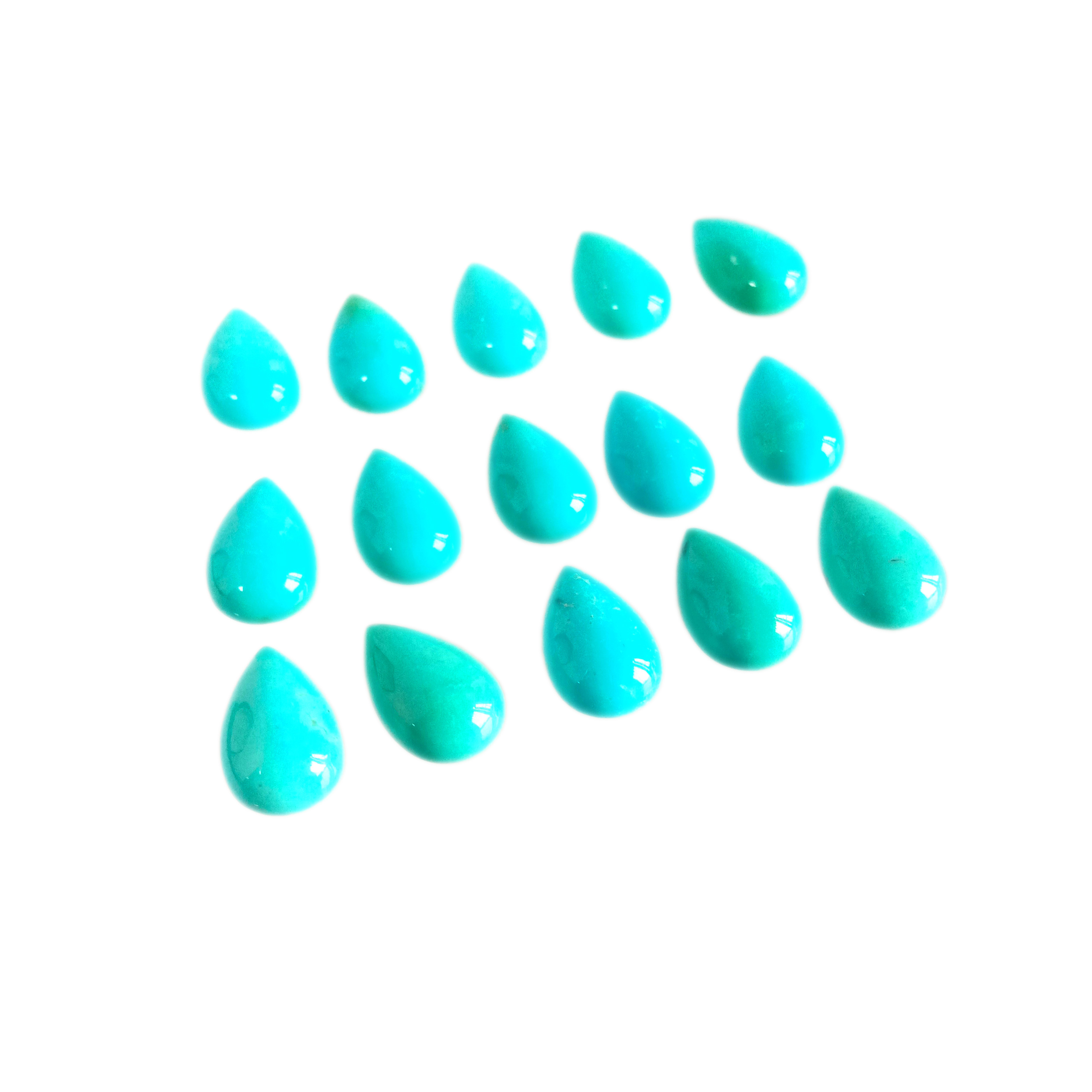 Iipasile ezincinci zePear eziluhlaza zeTurquoise Cabochons 11