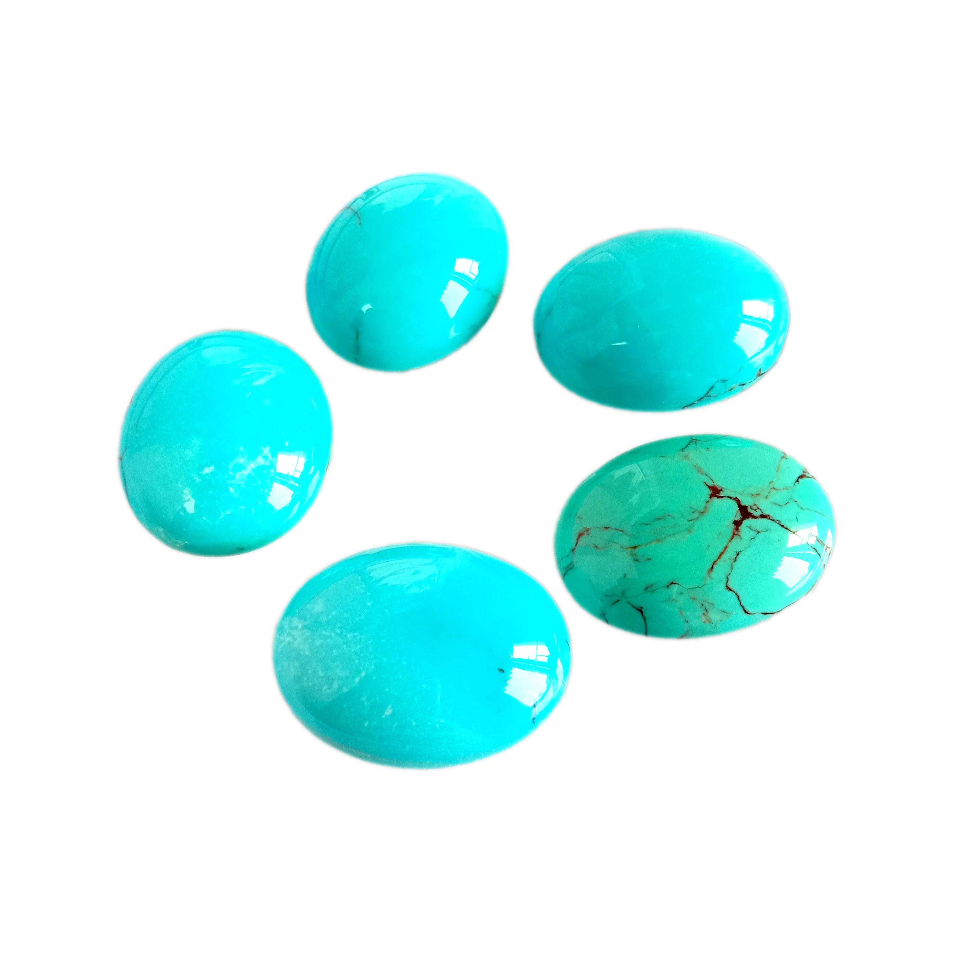 Turcoaz Arizona Cabochons Ovale Pietre prețioase de bună calitate calibrate netede pentru realizarea de bijuterii 10