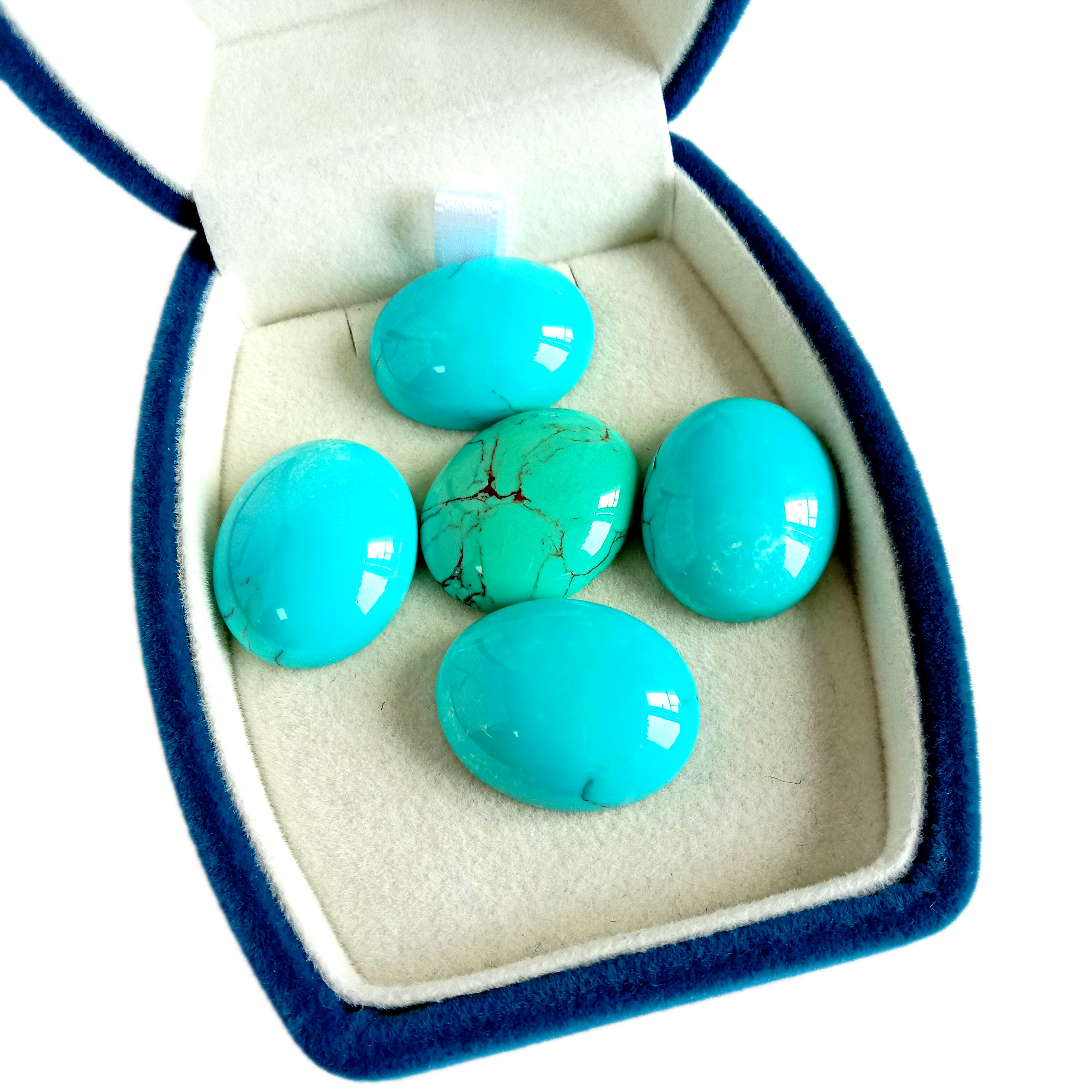 Turcoaz Arizona Cabochons Ovale Pietre prețioase de bună calitate calibrate netede pentru realizarea de bijuterii 8