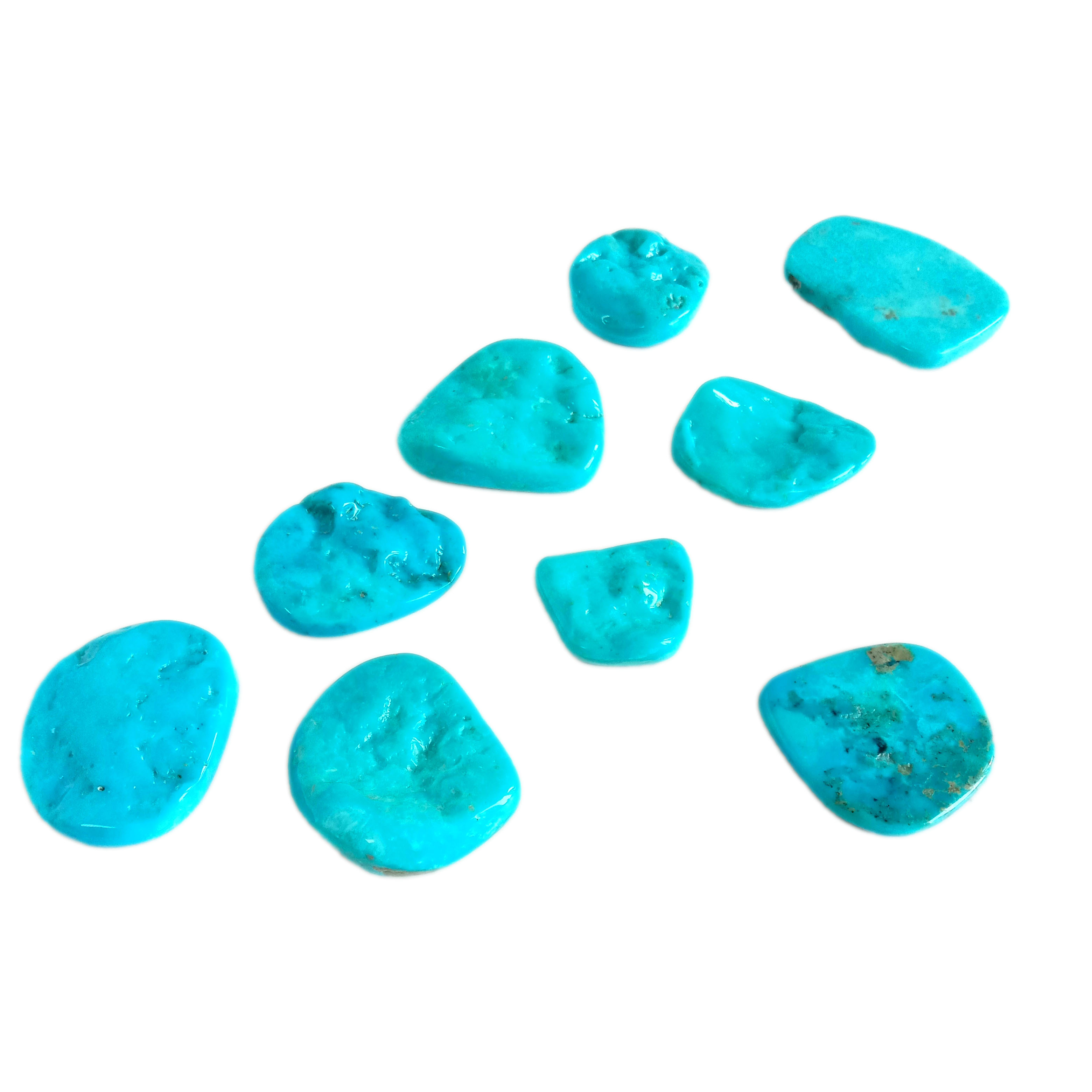 Firotina Sersalê ya Turquoise Cabochon Stone Turquoise Blue 12