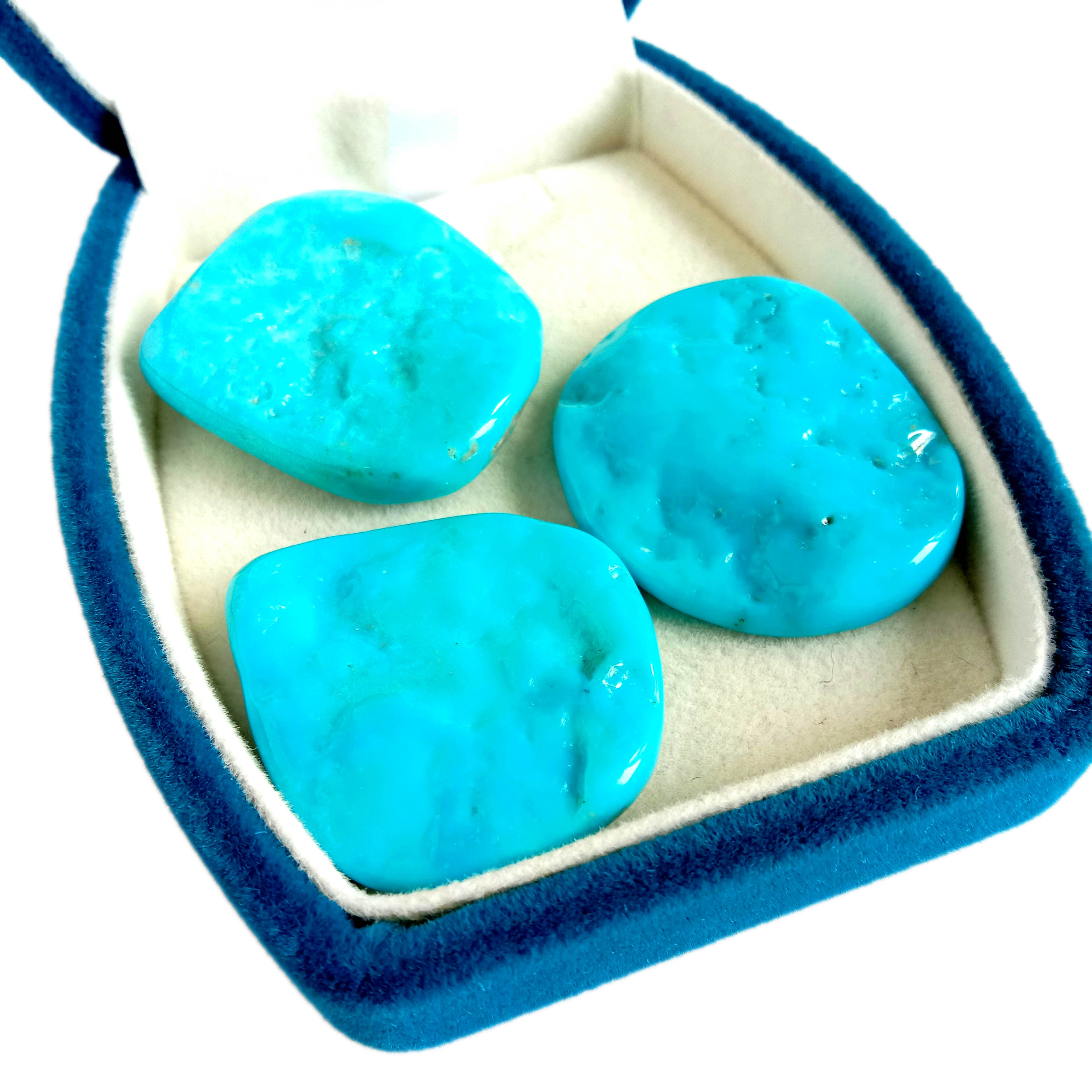 Firotina Sersalê ya Turquoise Cabochon Stone Turquoise Blue 8