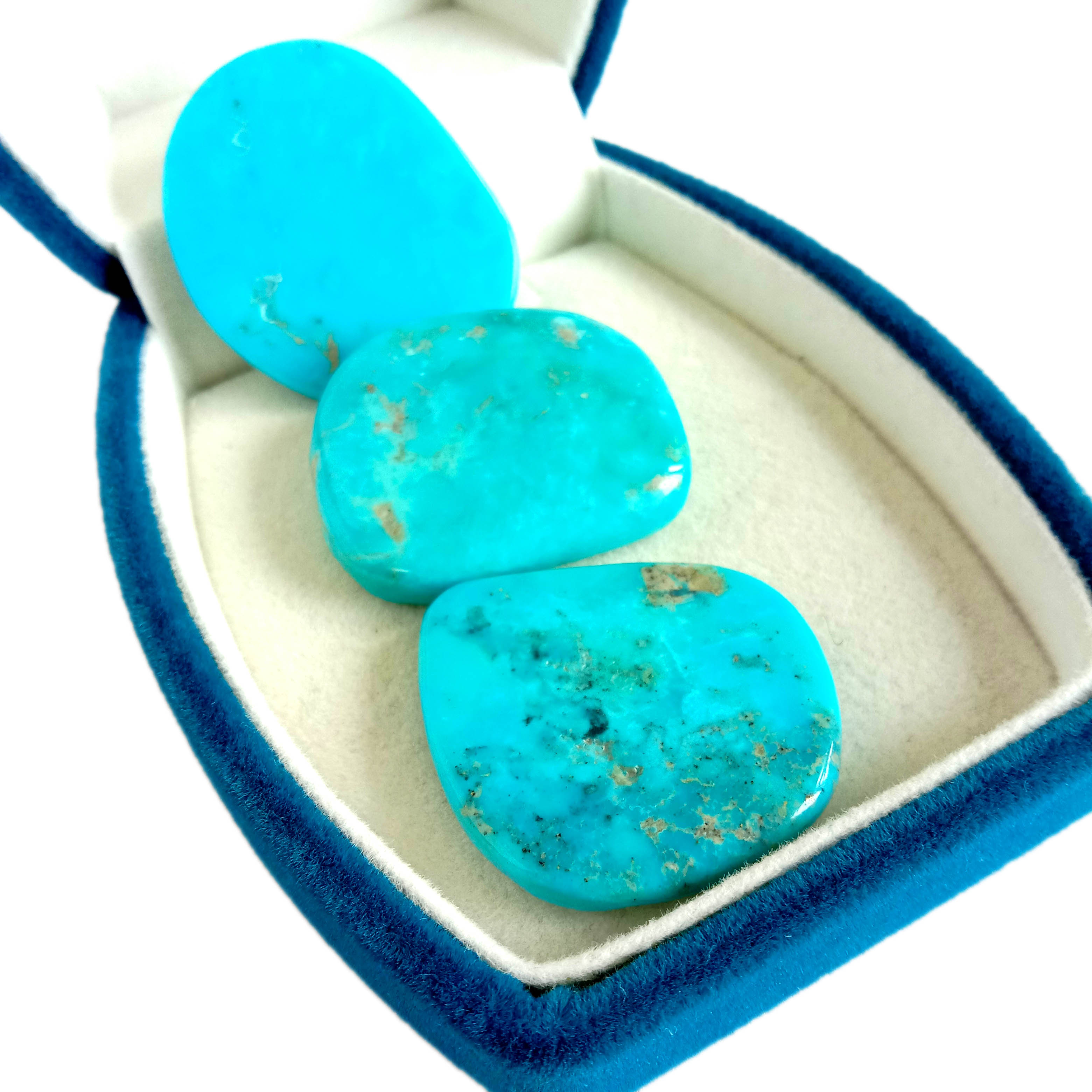 Firotina Sersalê ya Turquoise Cabochon Stone Turquoise Blue 9
