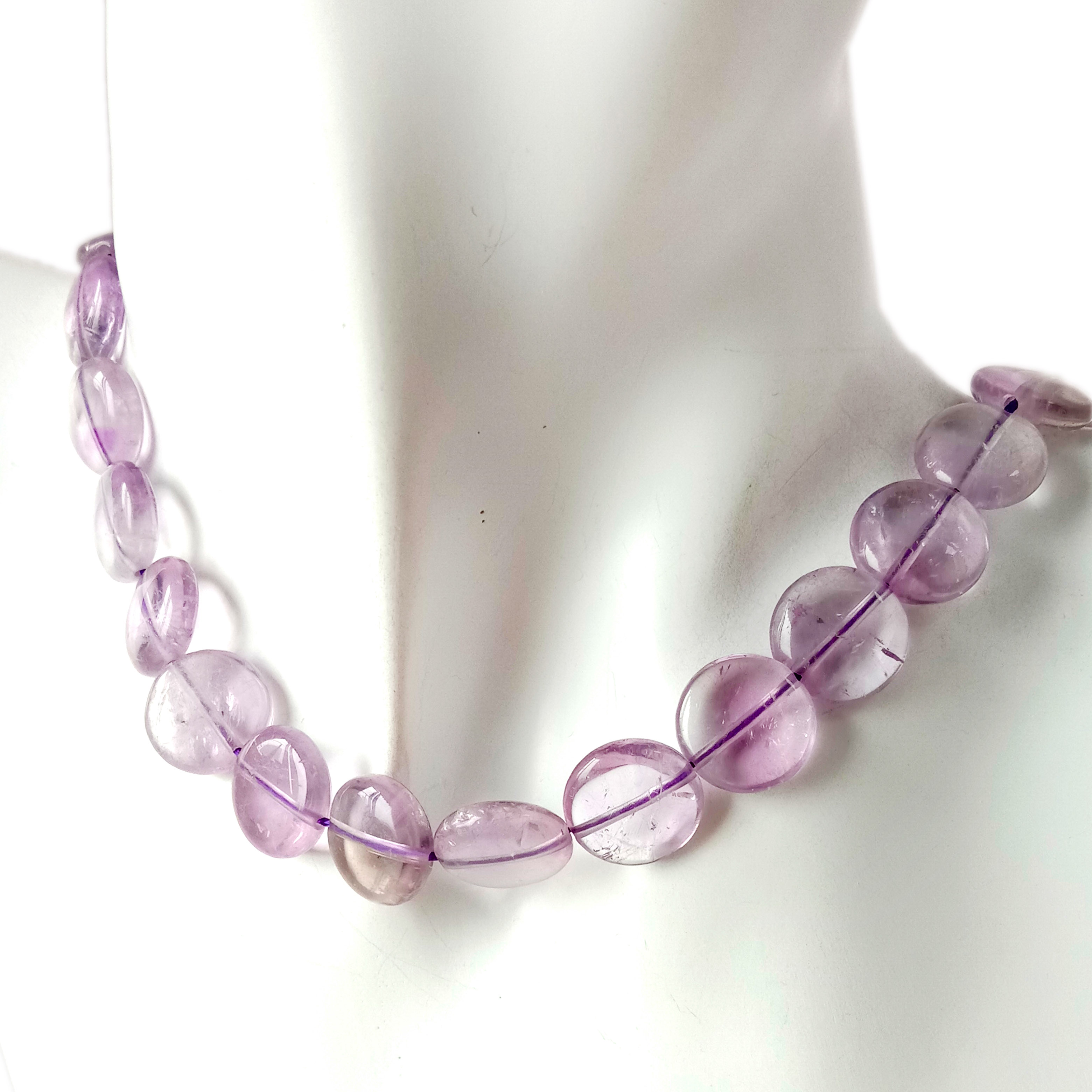 16 Inches Smooth Amethyst Beads Natural Gemstone Amethyst Beads Size 13mm Top Quality 8