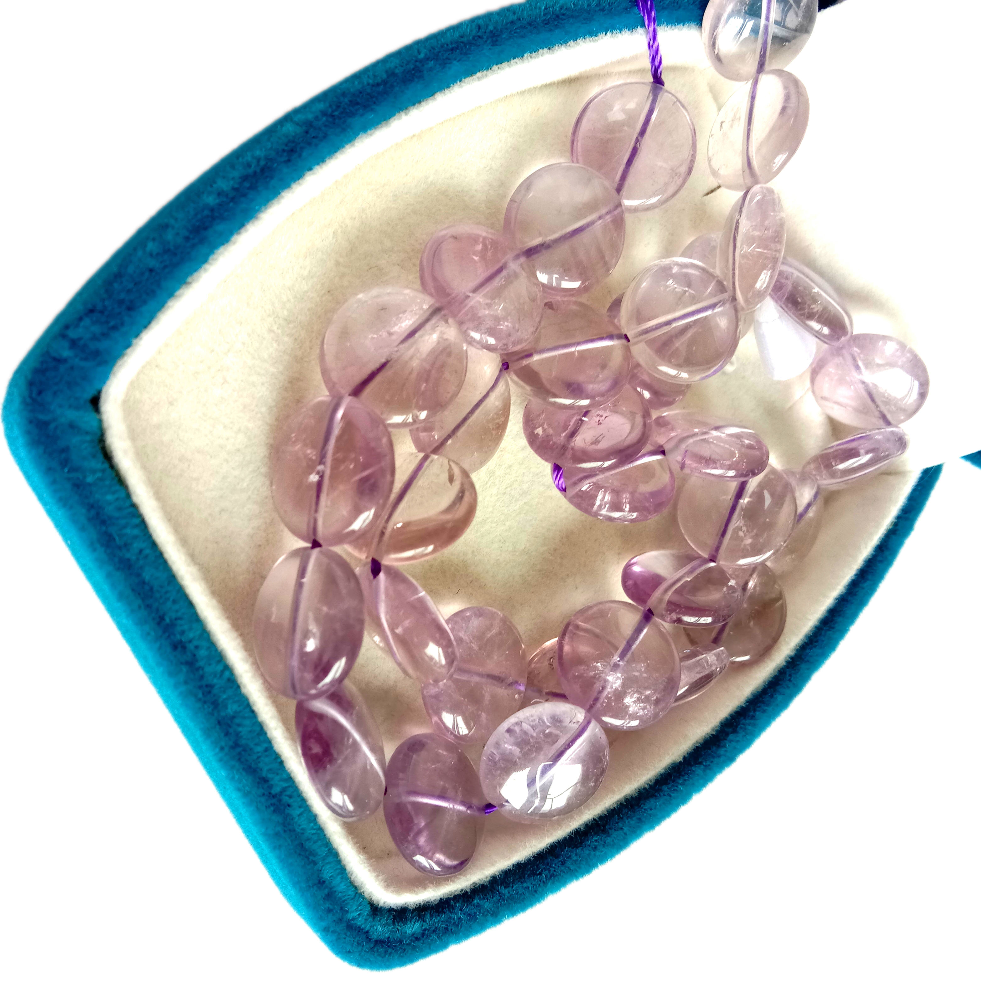 16 Inches Smooth Amethyst Beads Natural Gemstone Amethyst Beads Size 13mm Top Quality 12