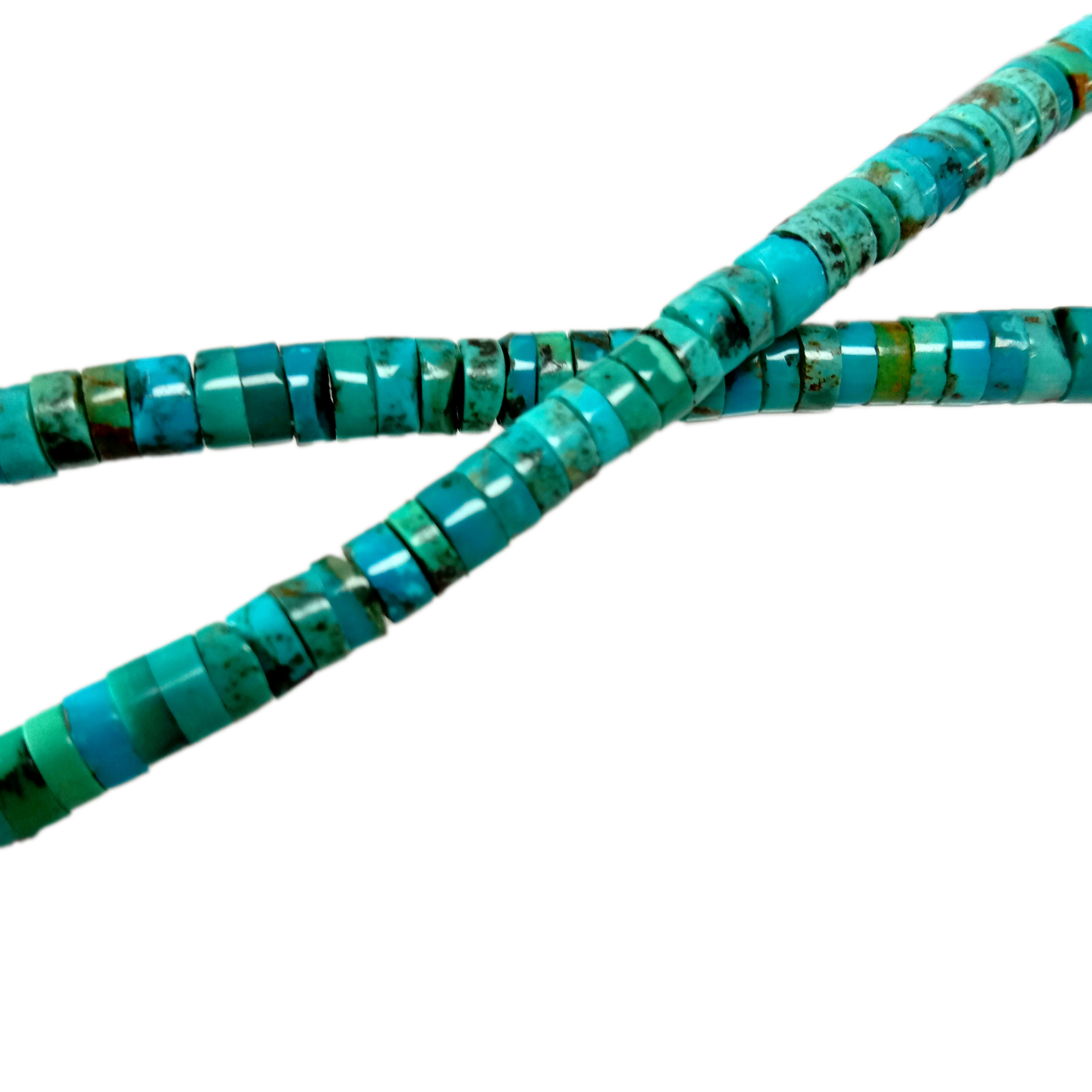 Wholesale Turquoise Heishi Wheel Slice Beads and spiny 16inch For Jewelry Necklace 13