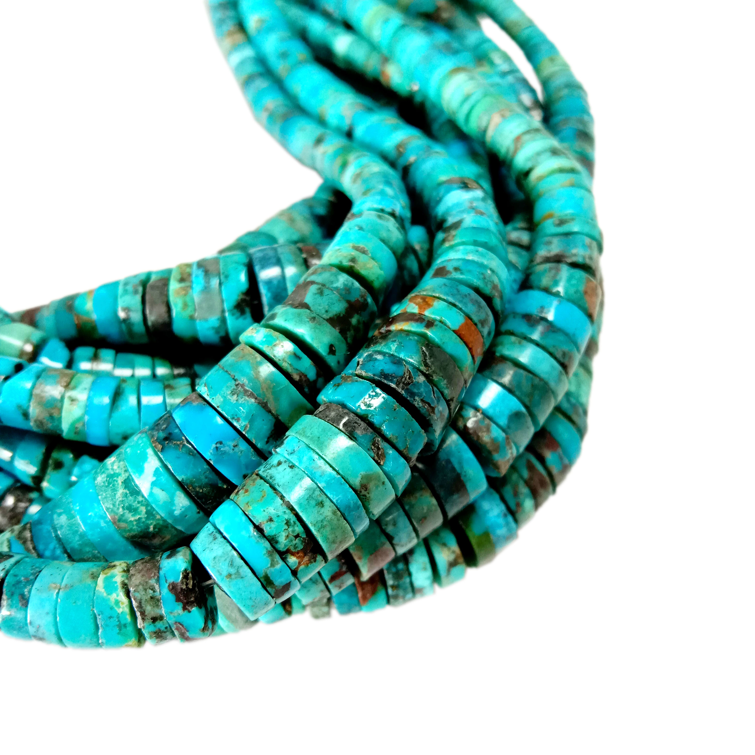 Природна сина тиркизна мониста од скапоцени камења Мониста 12