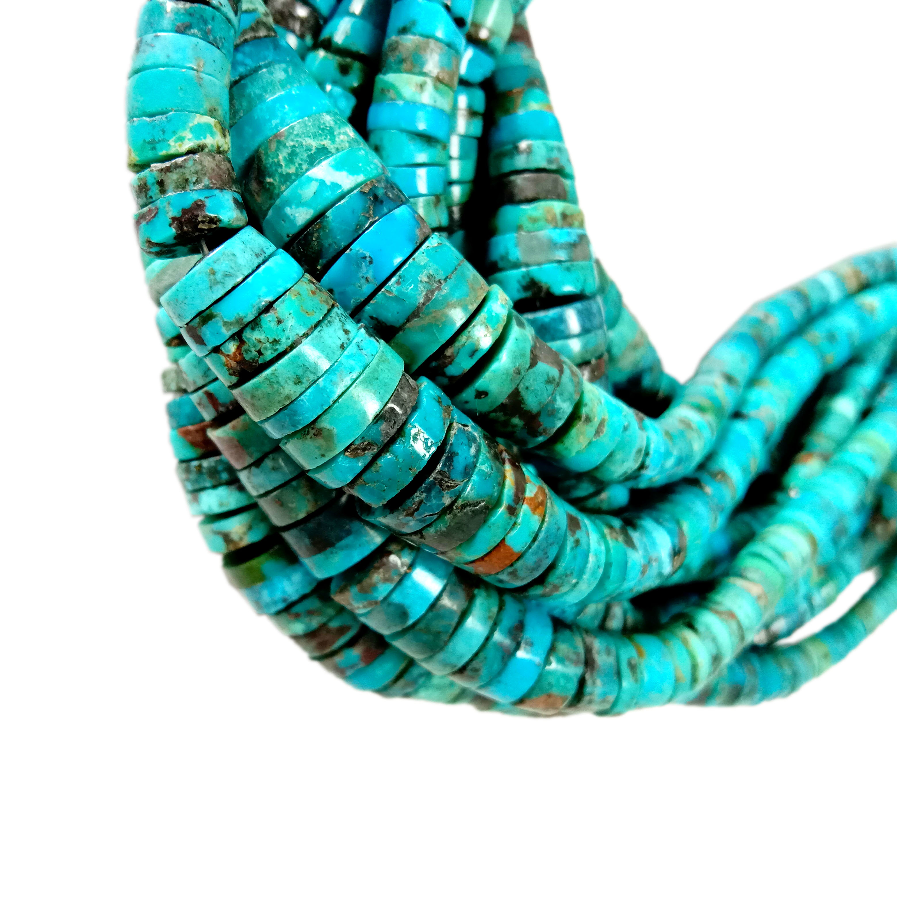 Природна сина тиркизна мониста од скапоцени камења Мониста 10