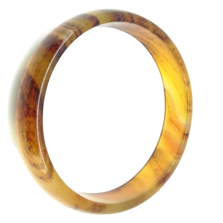 Joia natural ágata marrom pedra preciosa mulher homem pulseira melhor presente 53-63mm 11