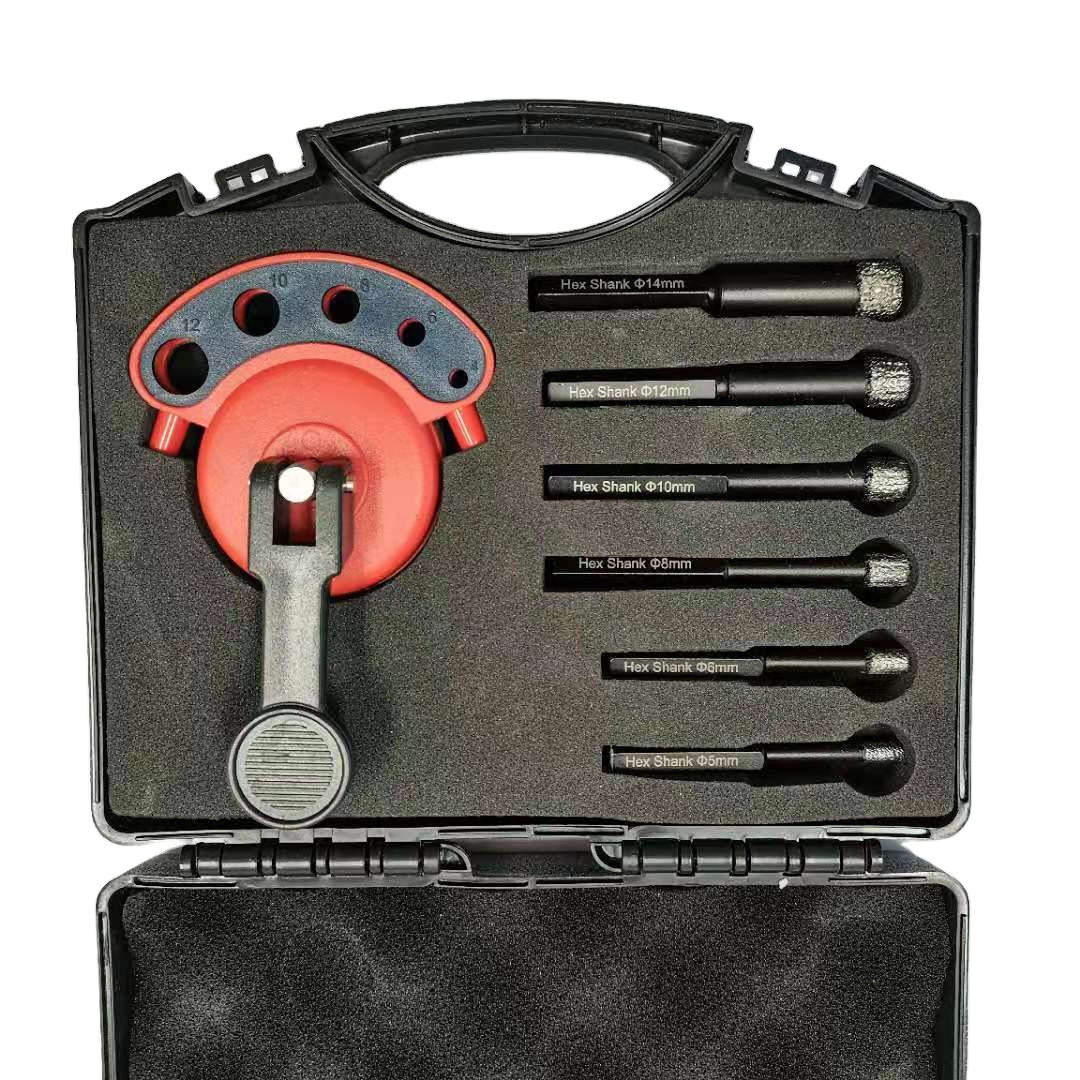 Vacuum Brazed Dry Hex Shank Diamond Porcelain Hole Saw Core Drill Bit Set For Tile, Porcelain 8
