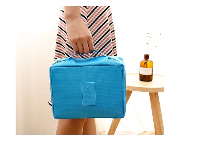 여행용 화장품 가방 주최자 폴리에스테르 여행용 메이크업 파우치 9