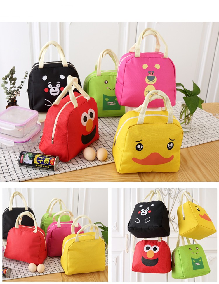 Bolso al aire libre del bento del animal doméstico de la historieta del bolso de la lonchera de los niños pequeños 17