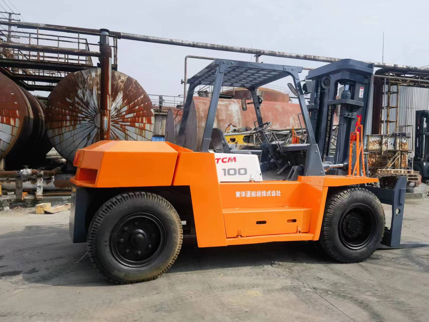 Original Best Price Used Diesel Forklift 10 T Tcm Fd100 forklift fork crane 4