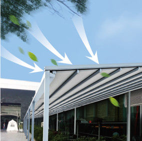 Waterproof PVC Retractable Patio Awning With Led Lights Gazebo 1