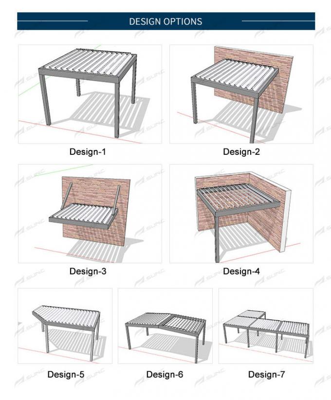 Extruded Garden Building Waterproof Pergola Easily Assembled 1