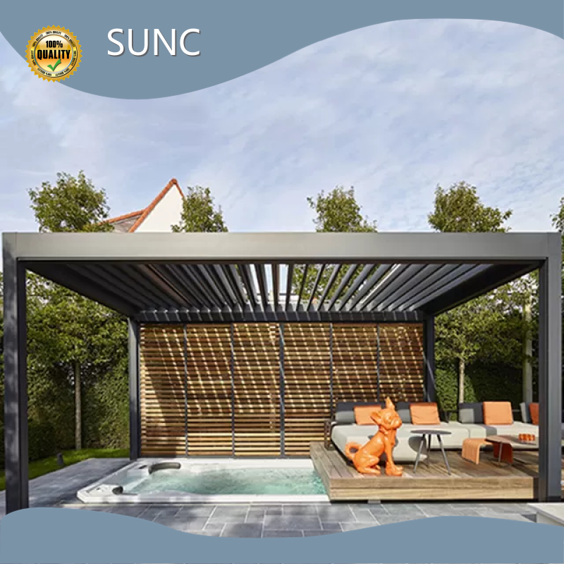 Latest Aluminum Motorized Pergola Aluminum Motorized Pergola Company SUNC