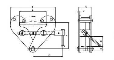 Чайка 1т - 10т Універсальні сталеві затискачі для підйому 11