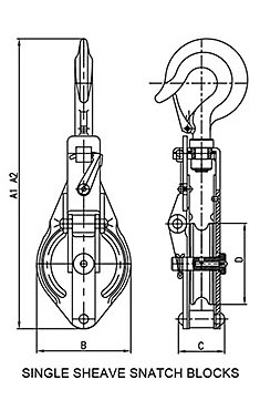 0,5-10T Buone prezzi al gancio/anello in acciaio personalizzato Cina affidabile bloccato a ruota singola industriale/marina 12