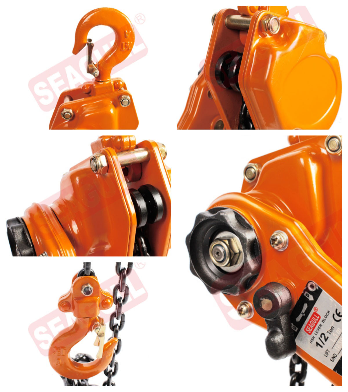 0.5-9ton Lifting Platform Chain Seagull/OEM Versatile Heavy Duty Hoist Lever Blocks 11