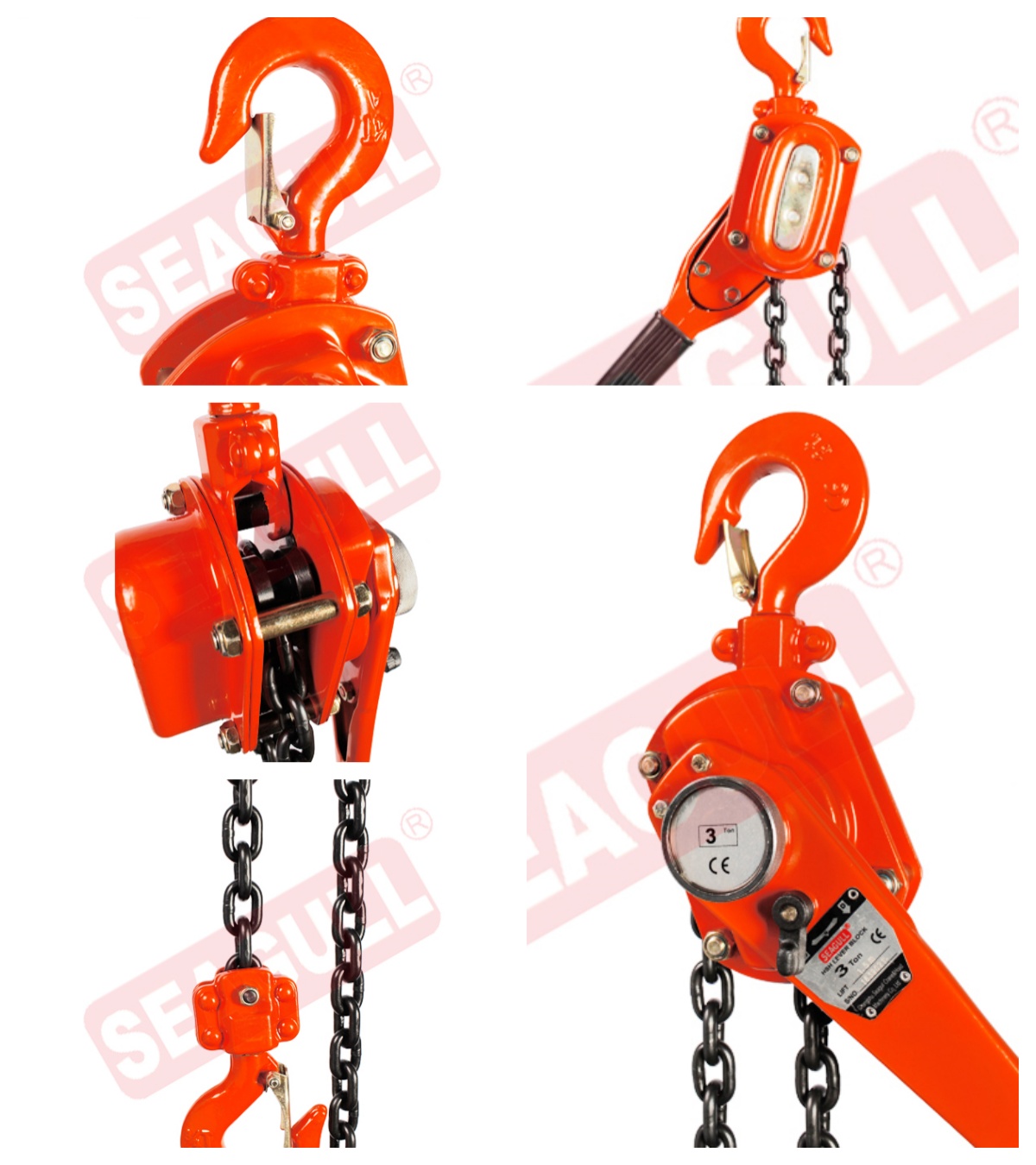 0.75t-6t Seagull/OEM Double Beam Crane Packed in Carton and Pallet Lever Block 10